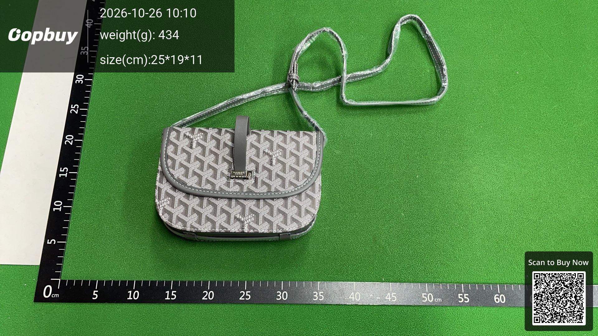 Foto QC 3 de Goyard Flap Crossbody Bag Brown Goyardine Canvas