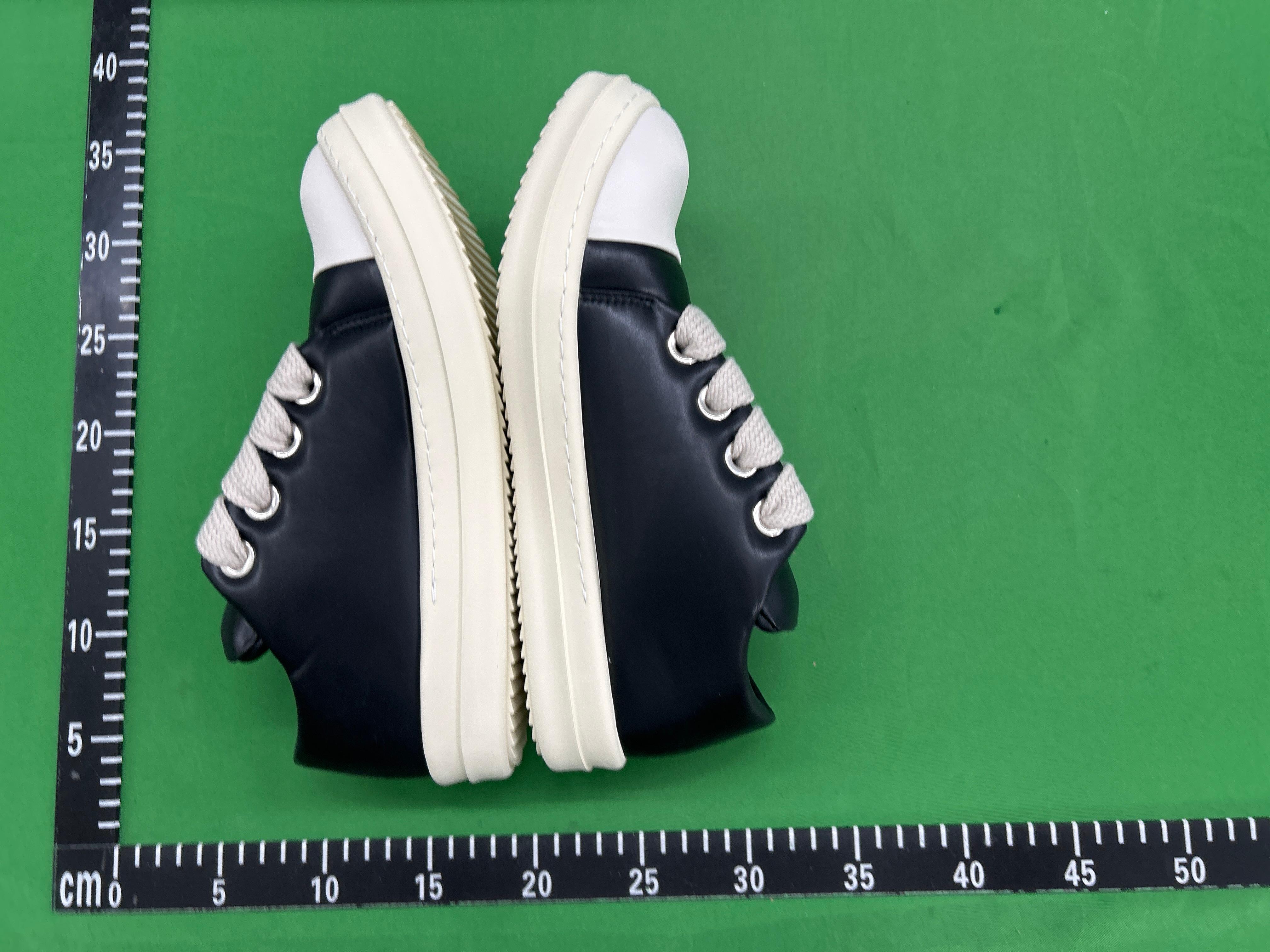 Foto QC 4 de Rick Owens Jumbo Lace Sneakers Leather Low Top Black Milk