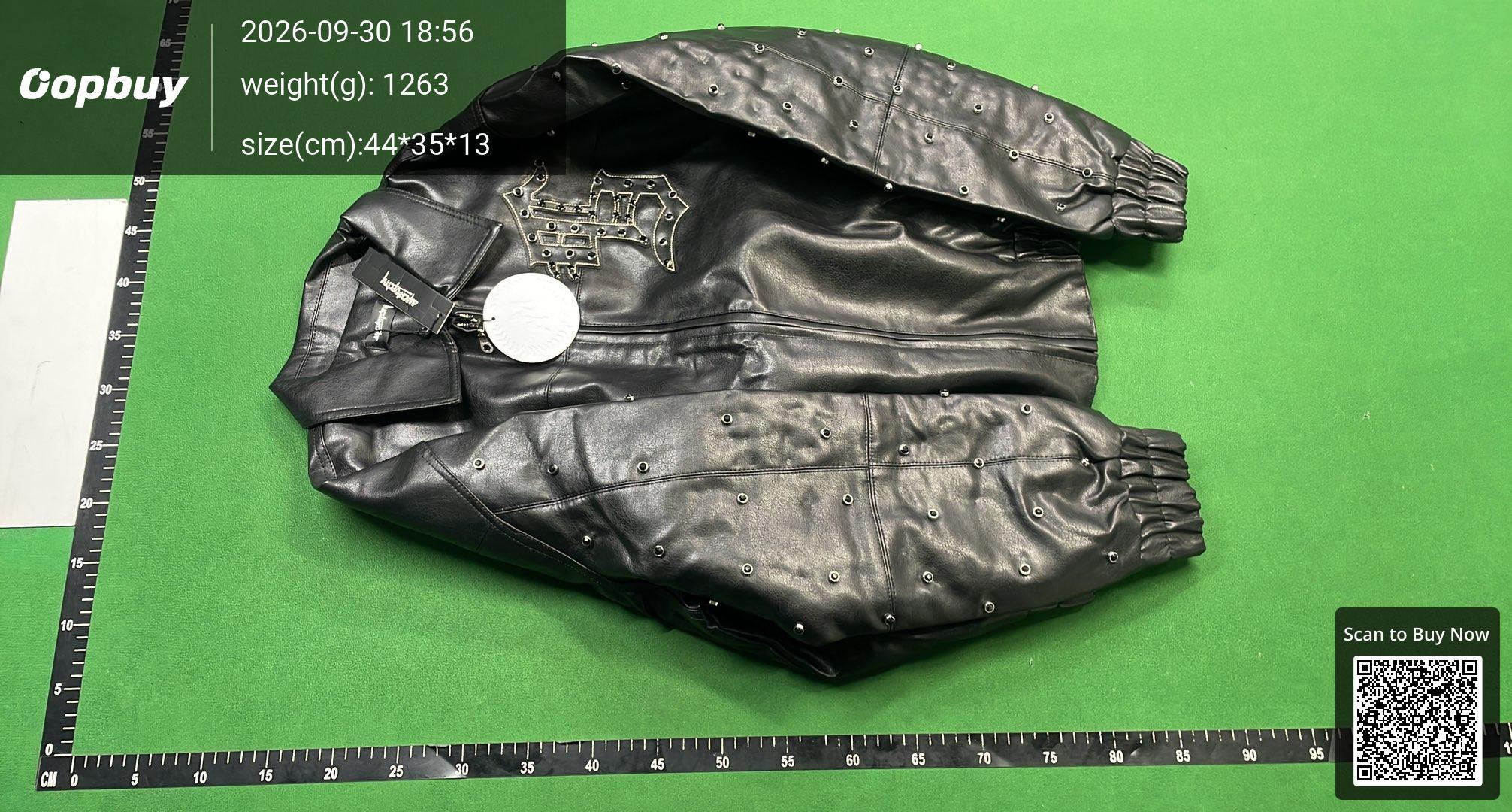 Foto QC 2 de Ed Hardy Leather Jacket Death Before Dishonor Black