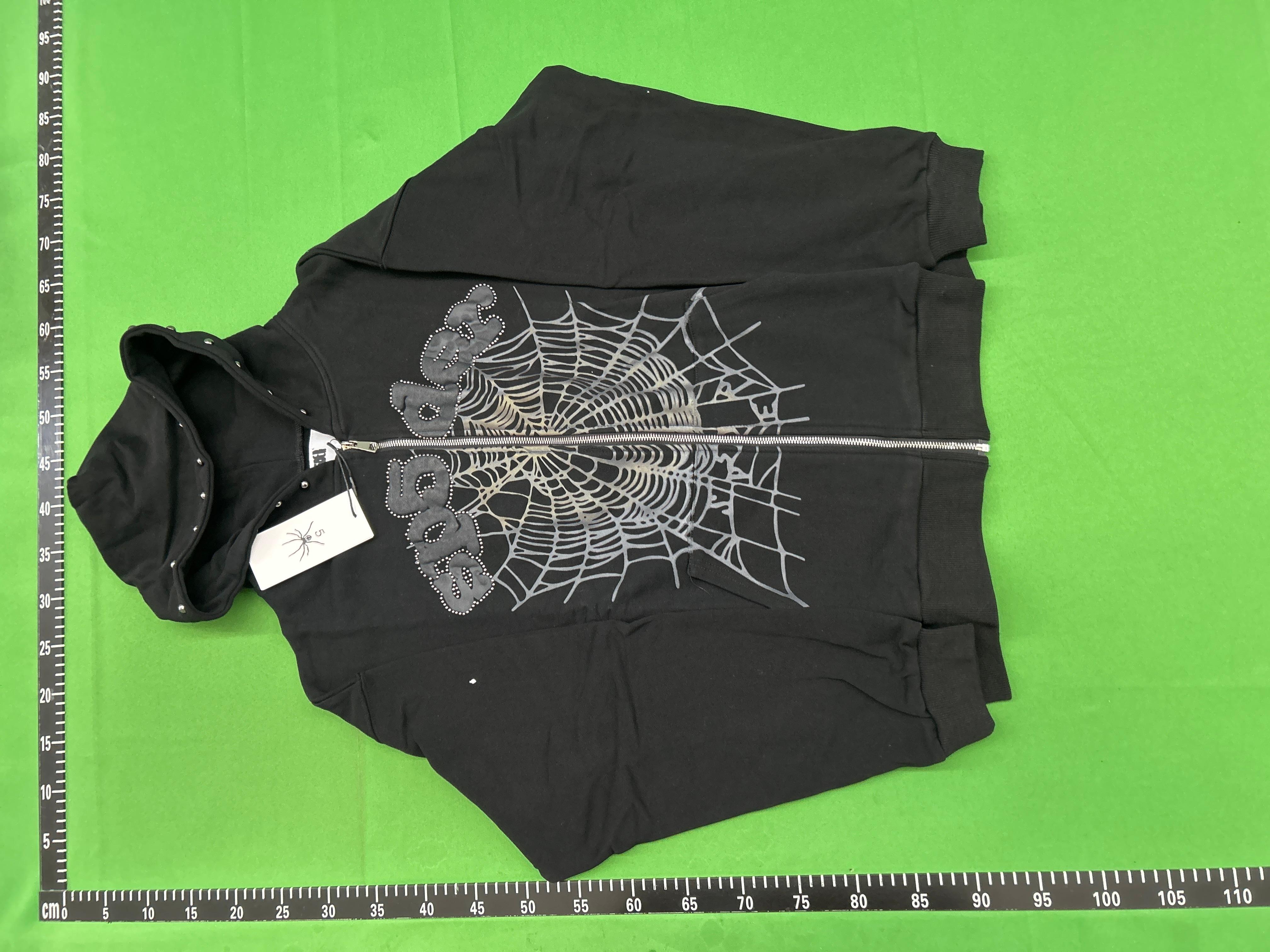 Foto QC 3 de Sp5der Sweater Rhinestone Web White