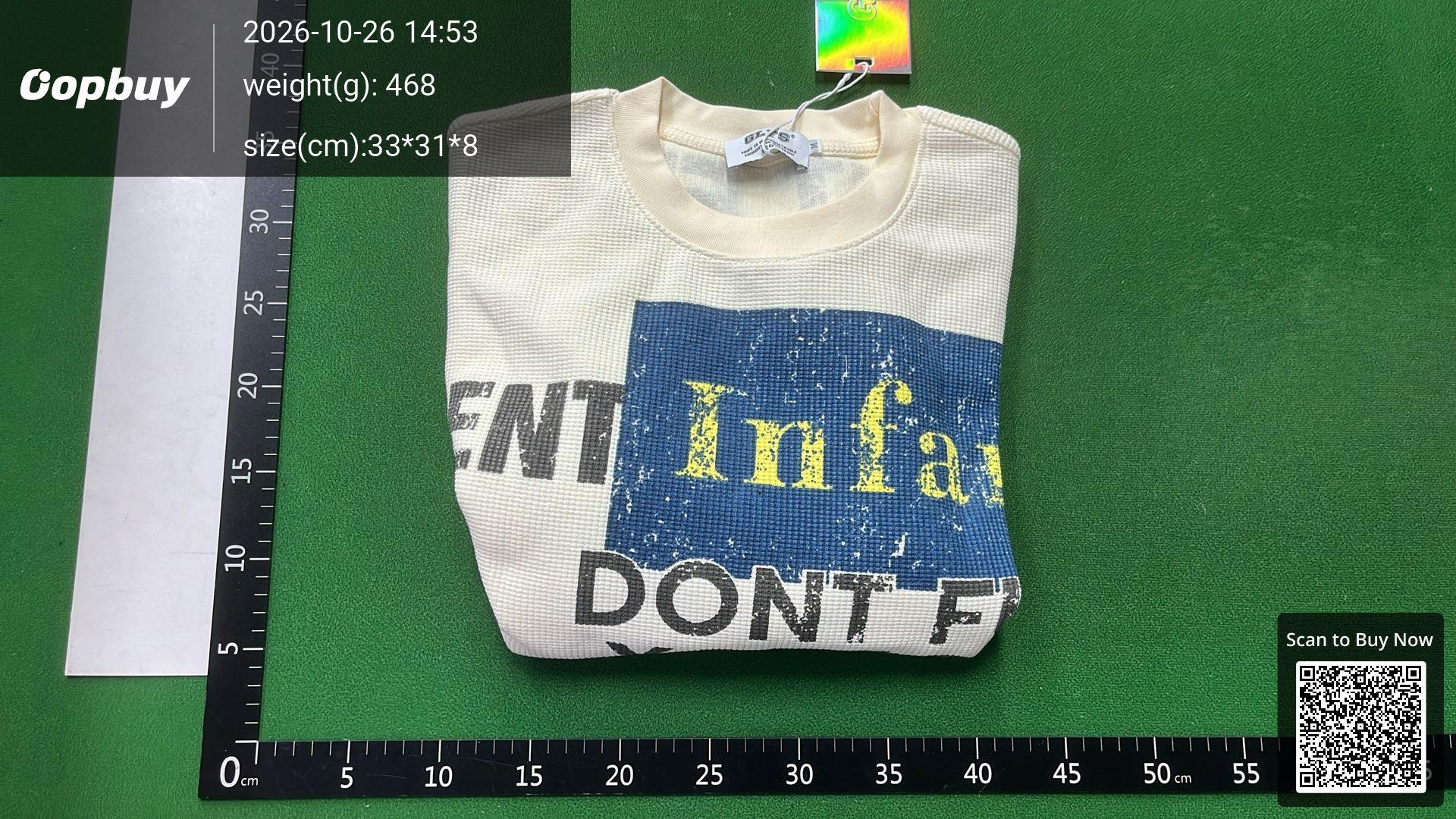 Foto QC 8 de GLFS Infant Don't Fuc Yourself Waffle Long Sleeve T-shirt Cream