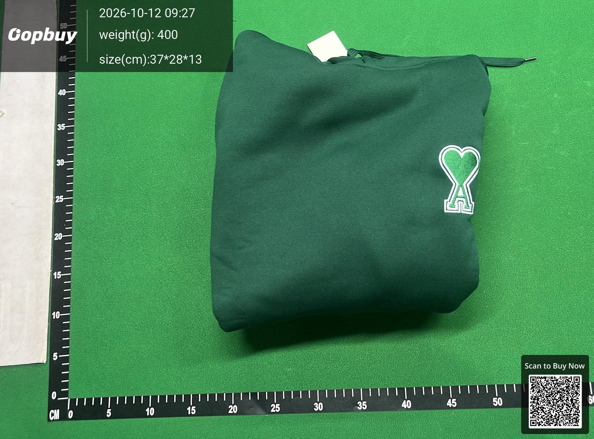 Foto QC 4 de Ami Paris Heart Logo Hoodie White