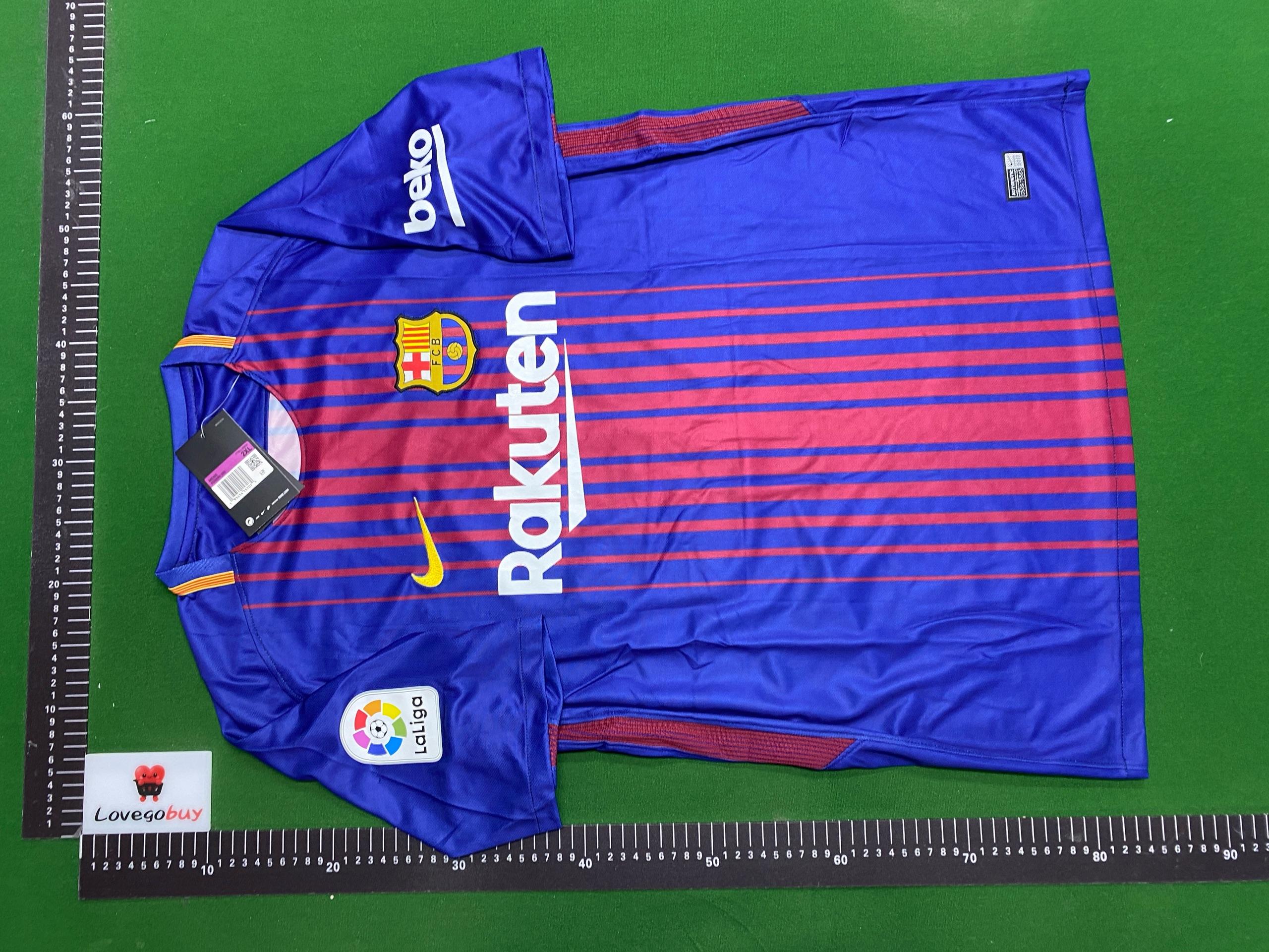 Foto QC 2 de Nike x FC Barcelona Retro 2020/21 Away Messi #10 Jersey Black Gold