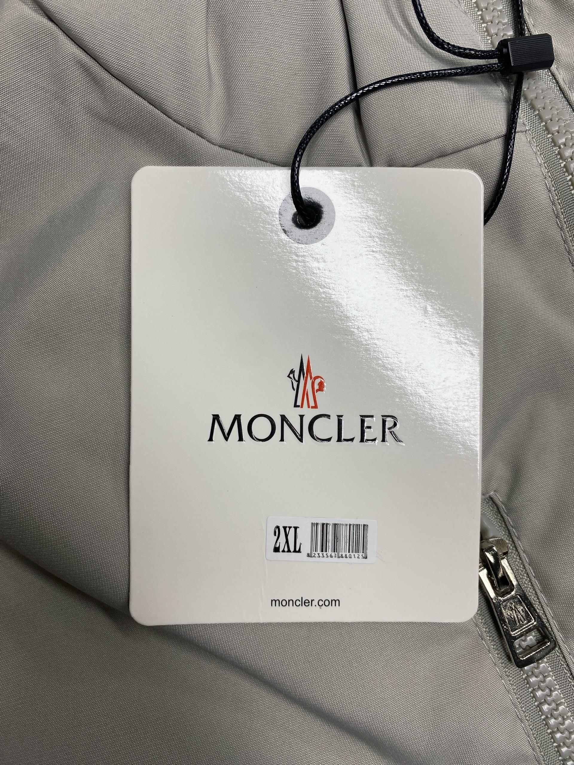 Foto QC 3 de Moncler Windbreaker Jacket Letter Print Hooded Black