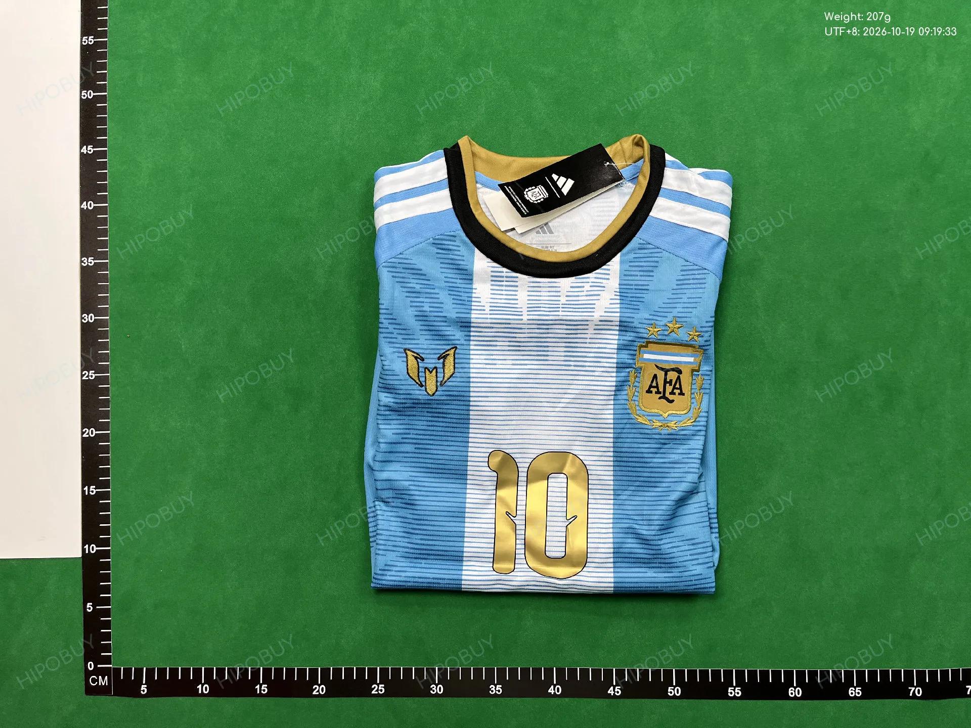 Foto QC 8 de Argentina x adidas 2006 Home Messi #19 Jersey Light Blue/White