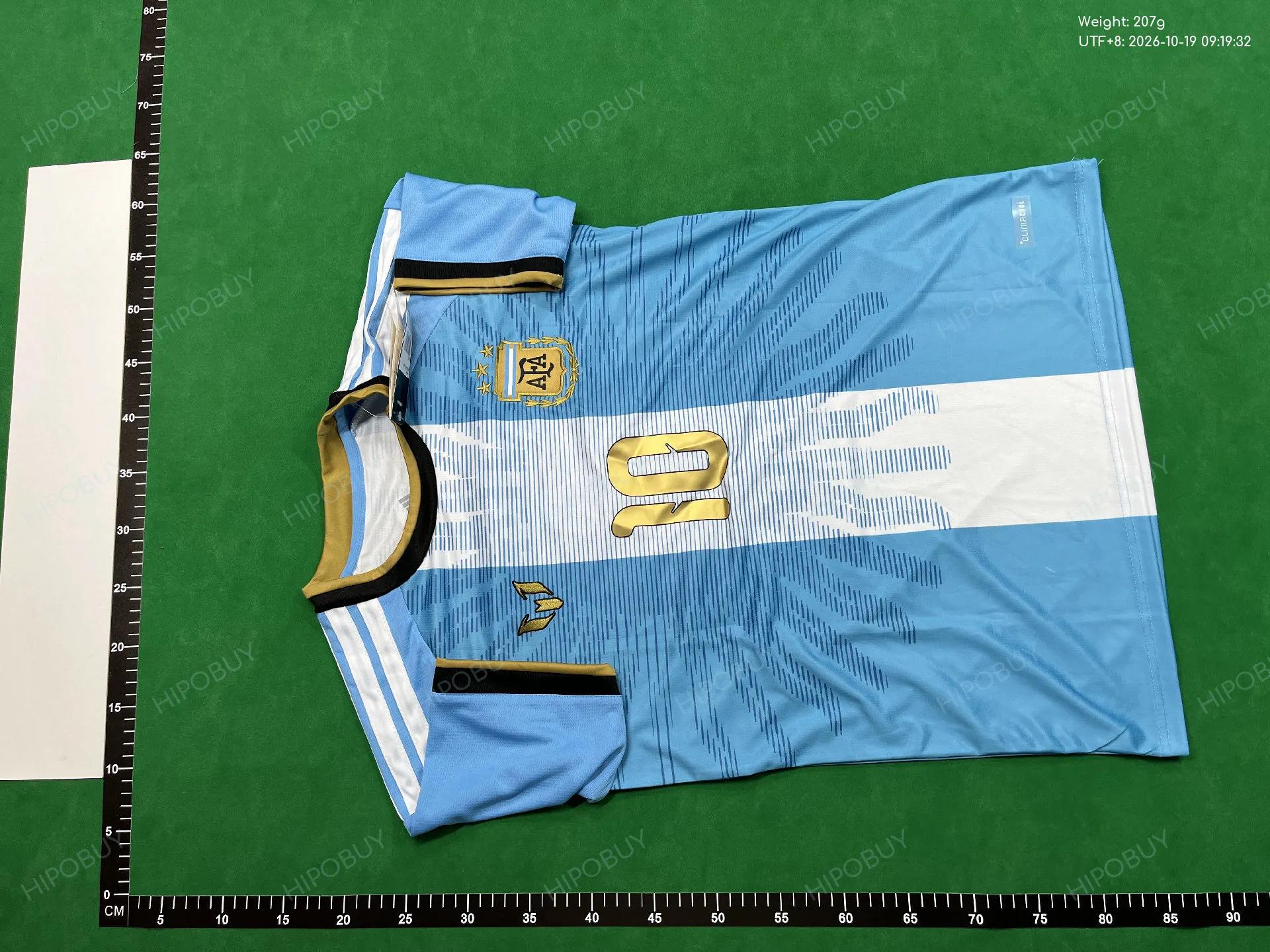 Foto QC 6 de Argentina x adidas 2006 Home Messi #19 Jersey Light Blue/White