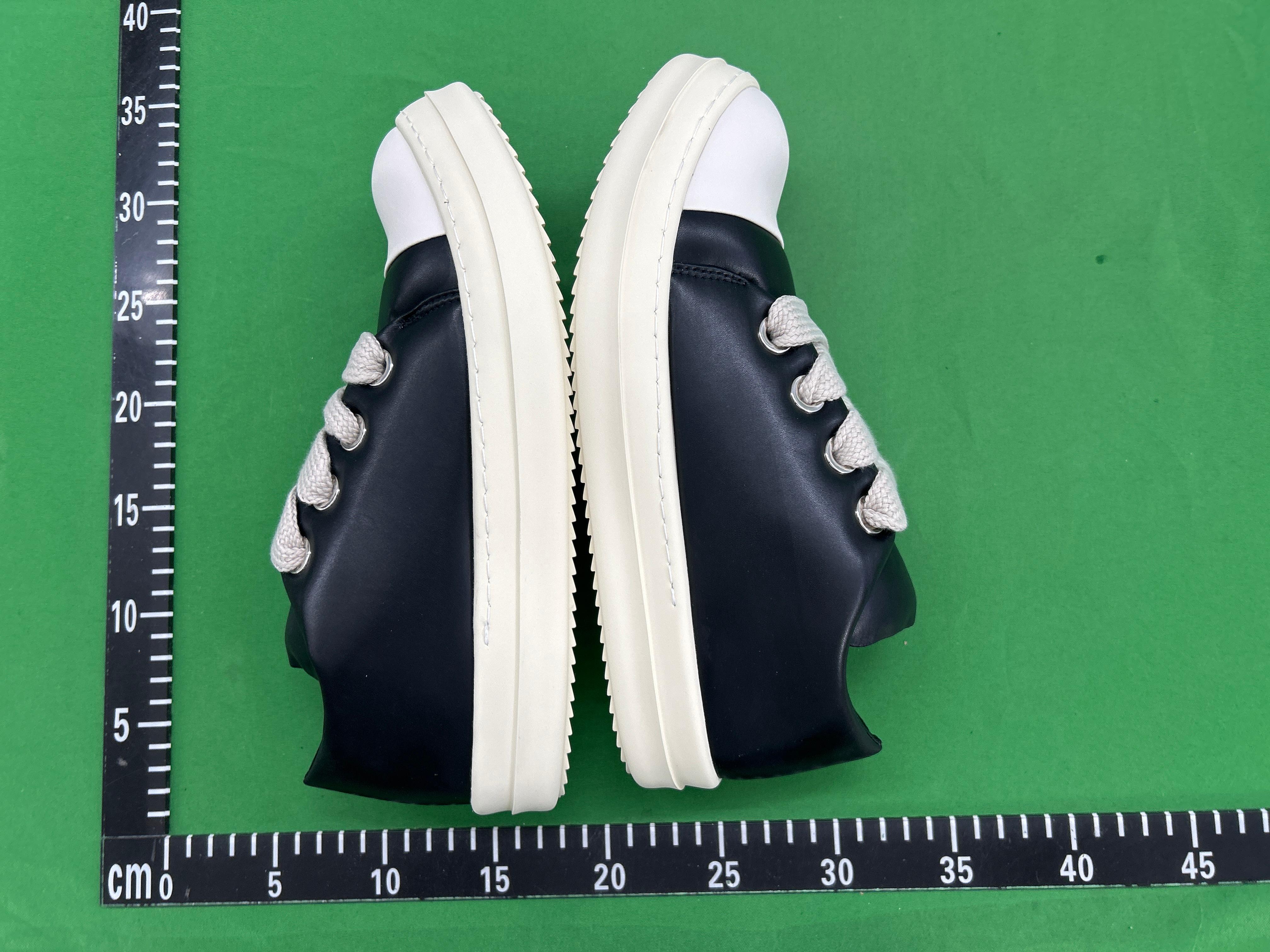 Foto QC 7 de Rick Owens Jumbo Lace Sneakers Leather Low Top Black Milk