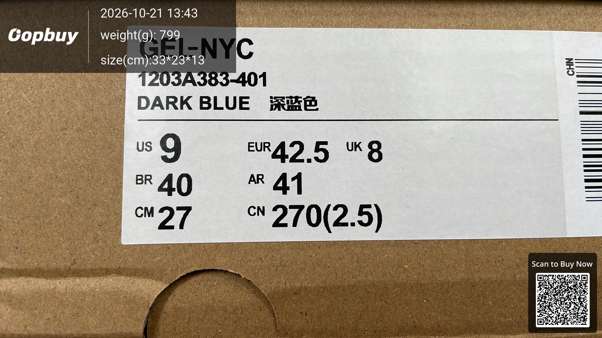 Foto QC 8 de ASICS GEL-NYC SportStyle Cream Oyster Grey 1201A789-103