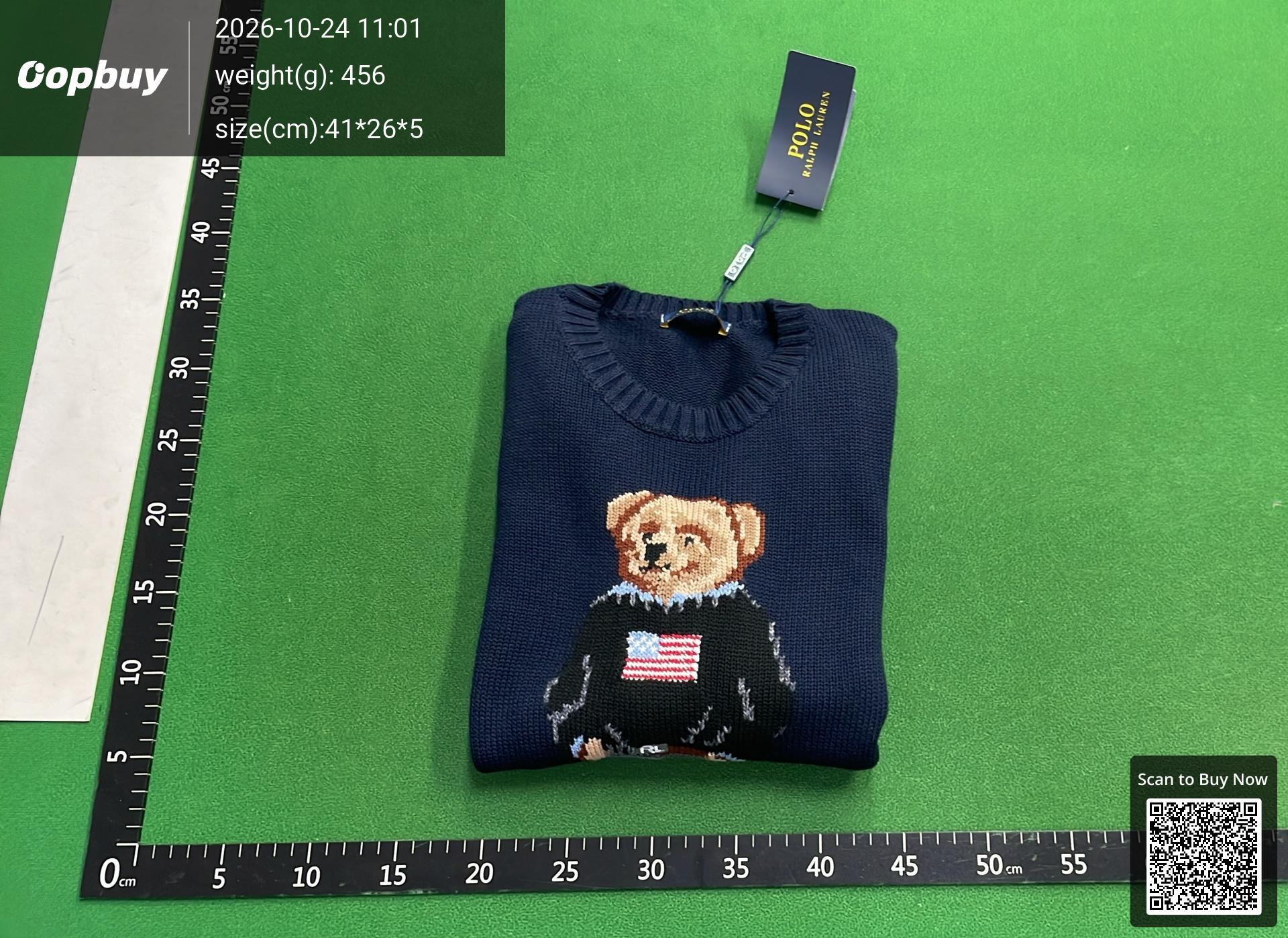 Foto QC 4 de Polo Ralph Lauren Polo Bear Crewneck Sweater Intarsia Knit