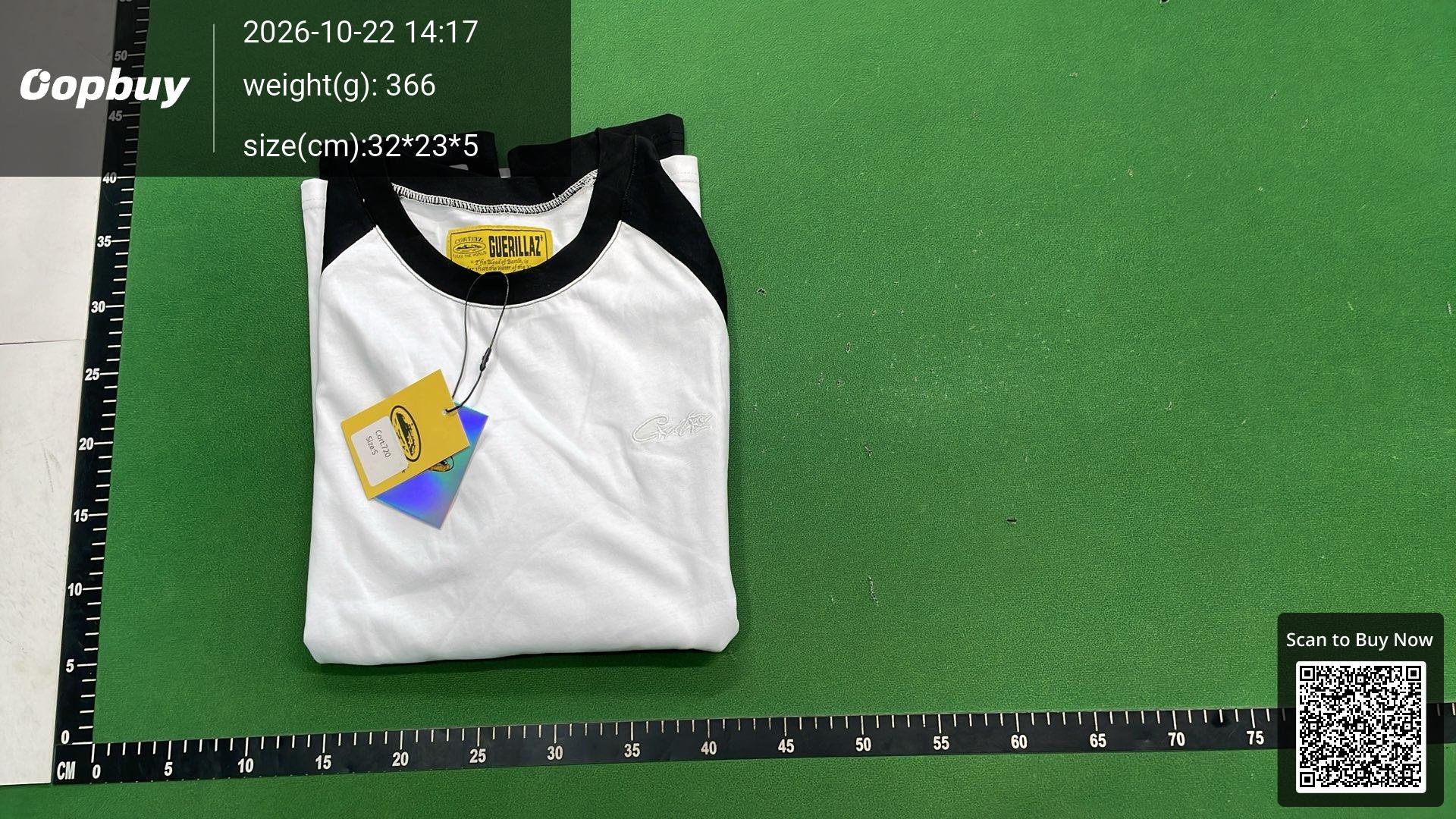 Foto QC 4 de Corteiz Allstarz Raglan Long-Sleeve T-shirt White Black