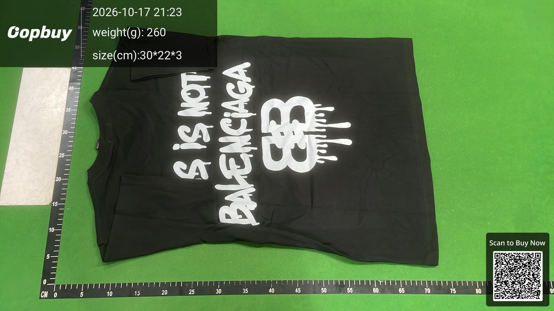 Foto QC 3 de Balenciaga T-shirt Spray Paint Logo White