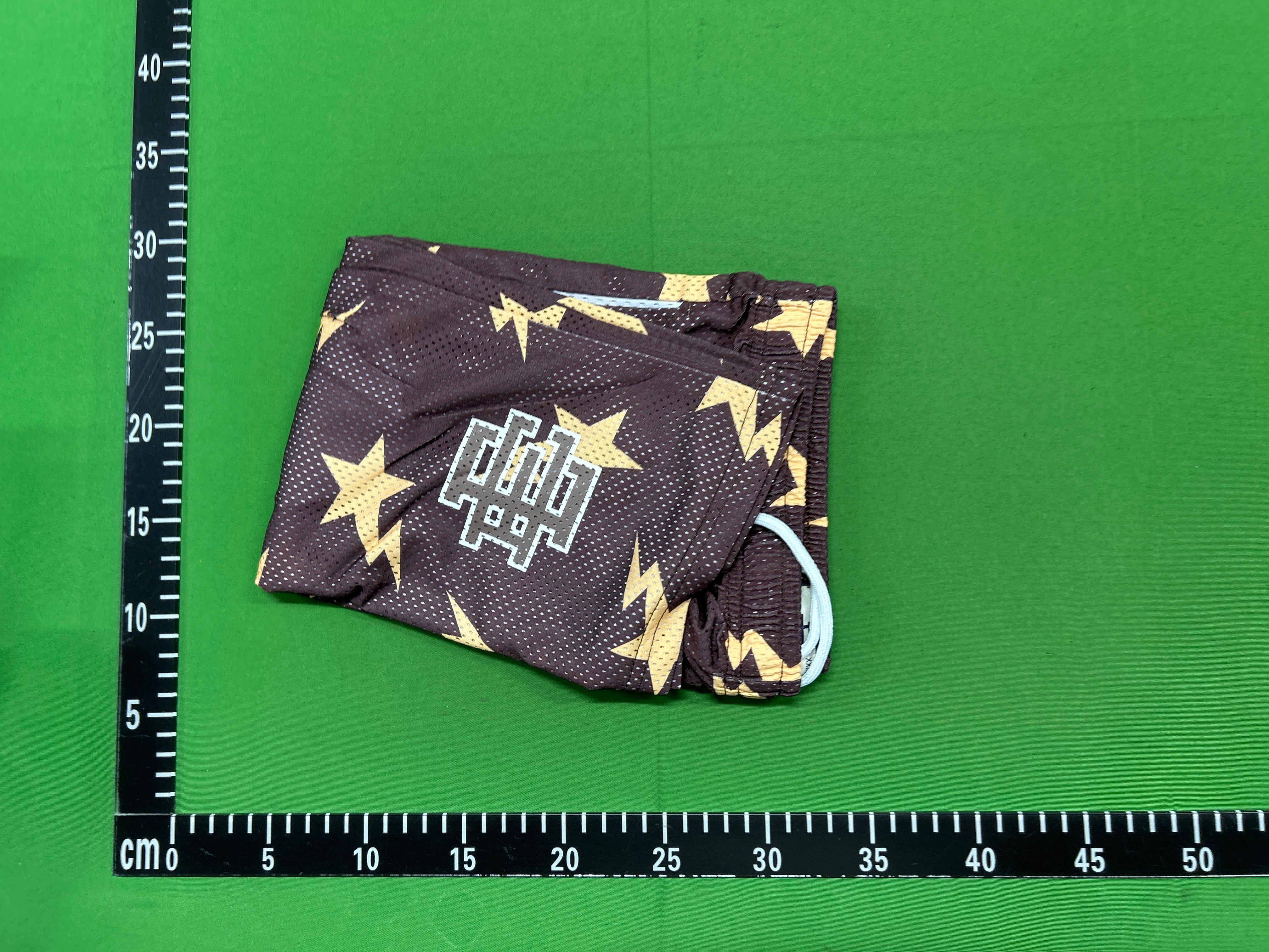 Foto QC 1 de Eric Emanuel BAPE Basic Basketball Shorts Mesh Brown Yellow