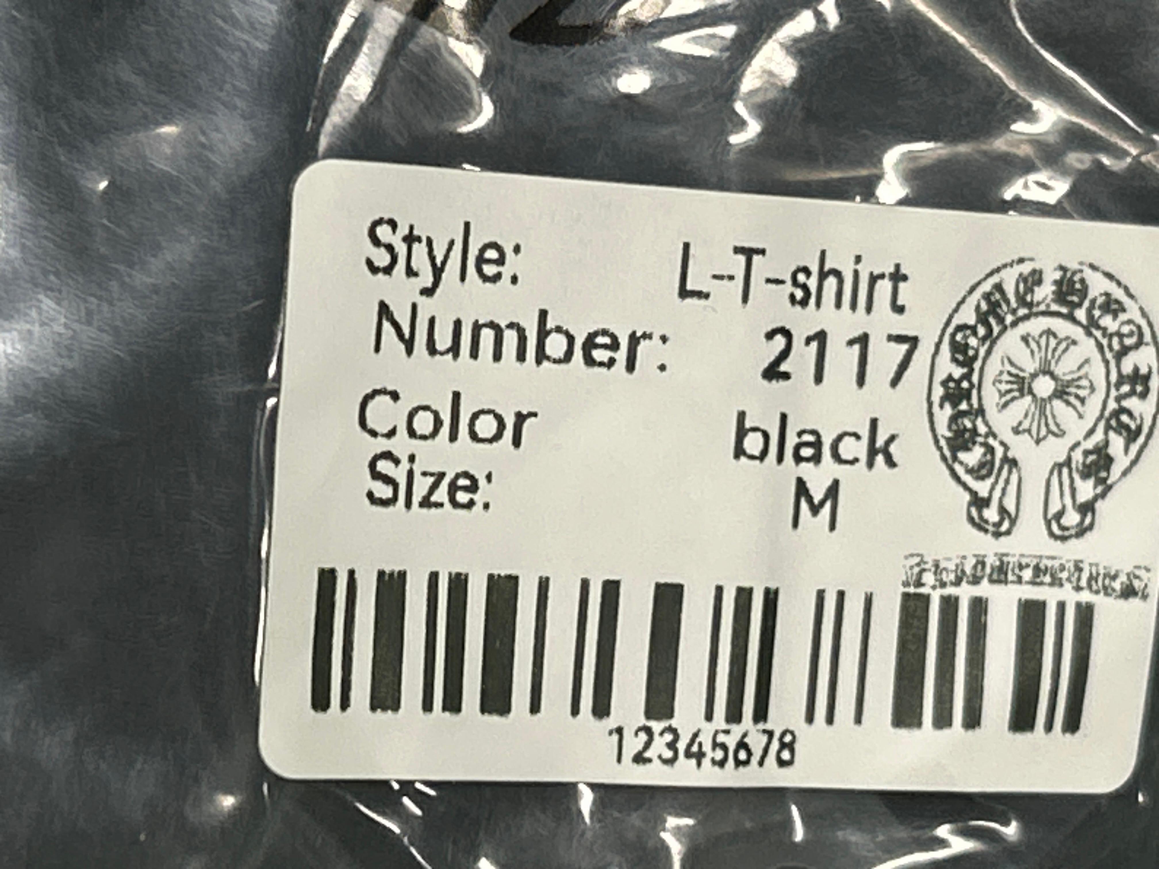 Foto QC 5 de Chrome Hearts T-shirt Horseshoe Logo Raglan Long-Sleeve White/Black