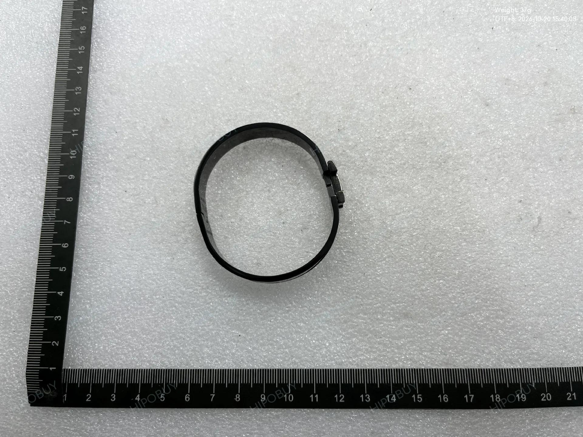 Foto QC 6 de Hermes Click H Bracelet Metal Enamel Black
