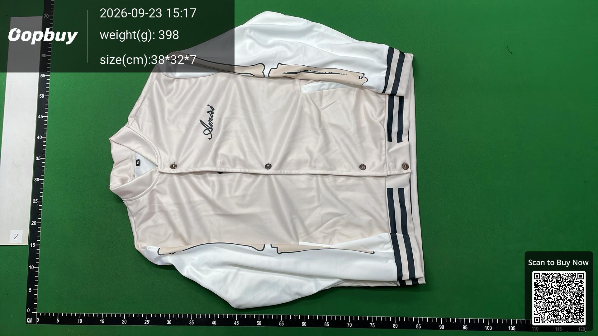 Foto QC 6 de AMIRI Bone Varsity Jacket Beige
