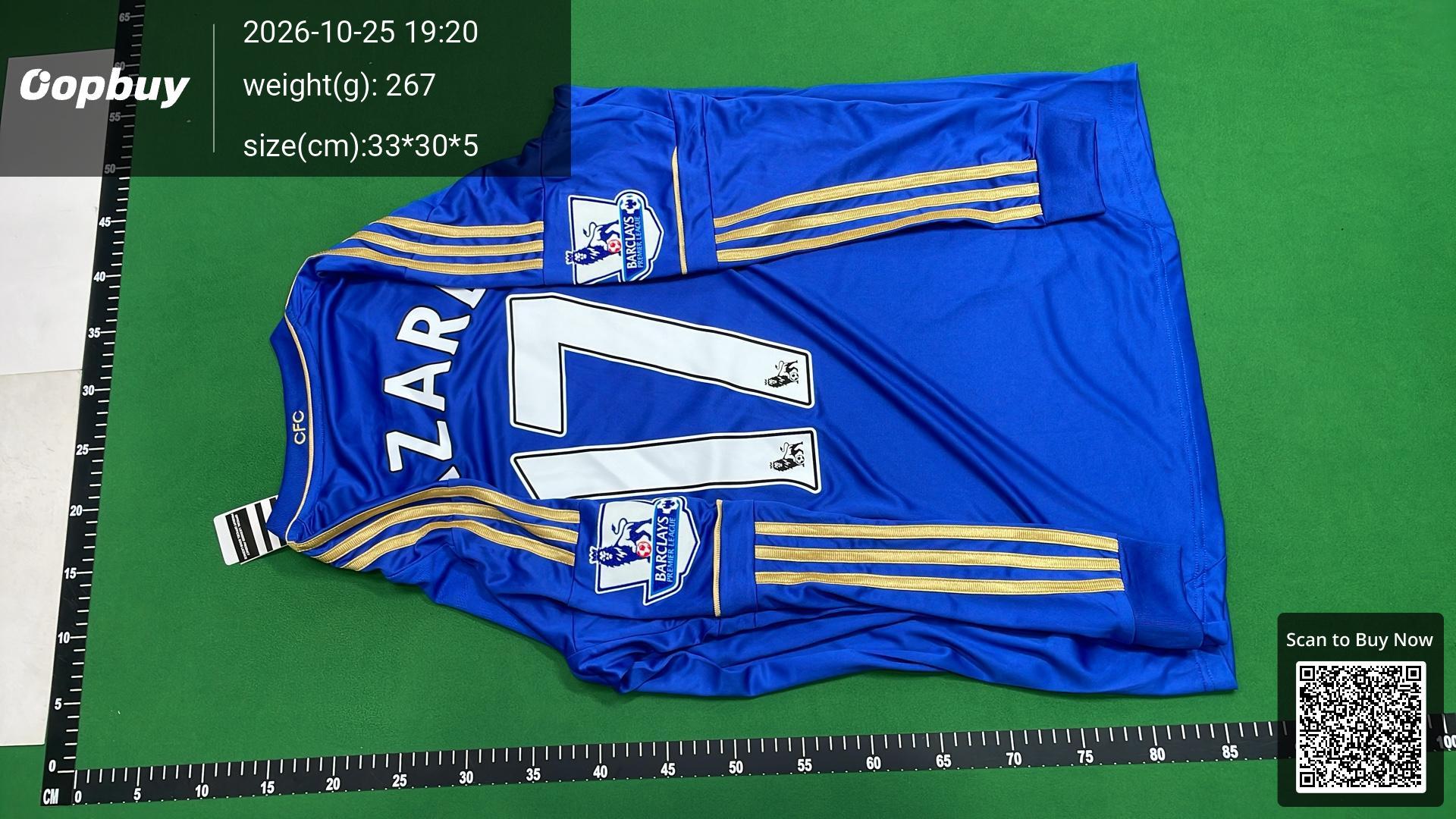 Foto QC 3 de adidas x Chelsea FC Retro 2012/13 Home Long Sleeve Eden Hazard Jersey Blue Gold