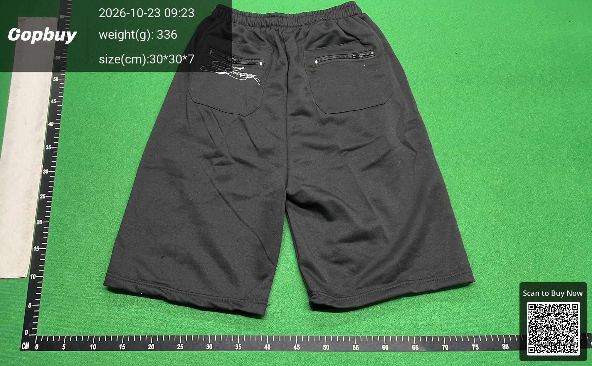 Foto QC 7 de Hellstar Sweat Shorts Script Embroidery Loose Grey
