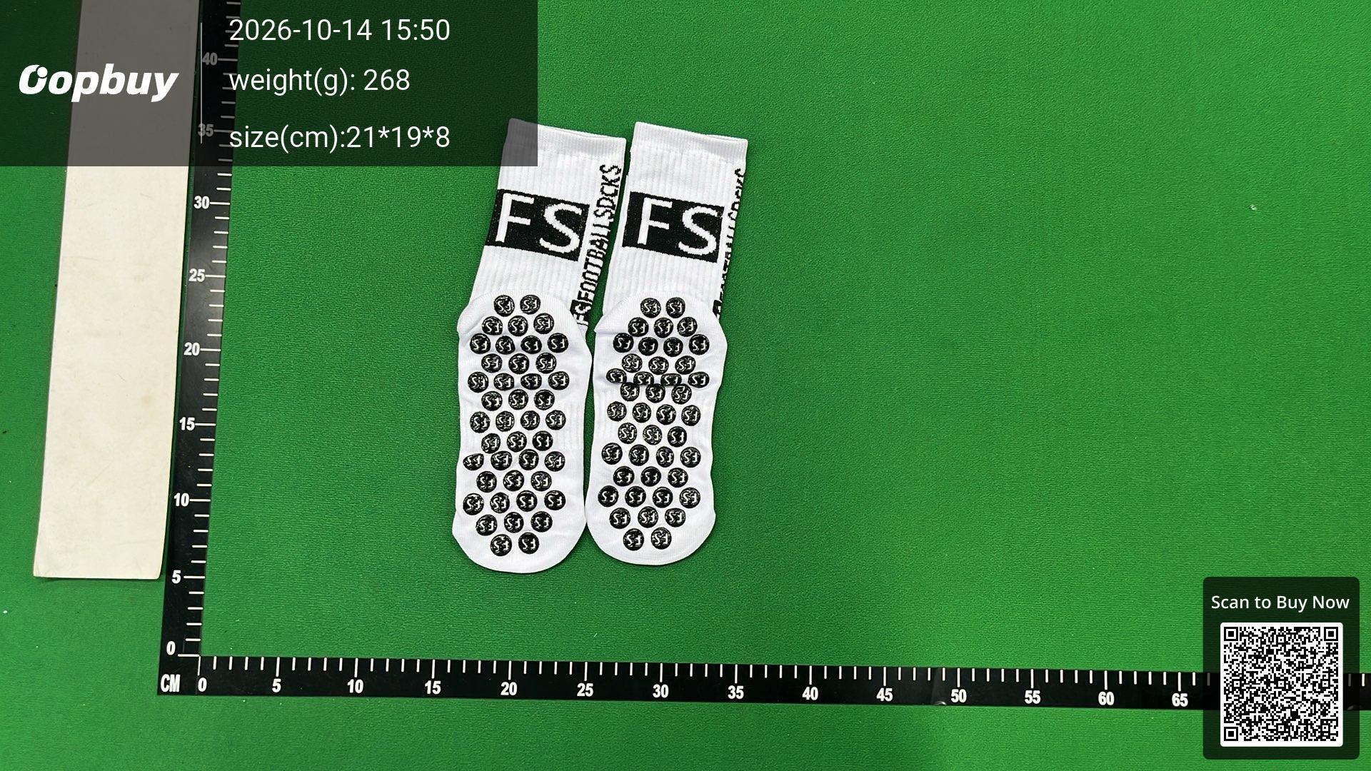 Foto QC 4 de FS Crew Socks Non-Slip Silicone Grips Grey