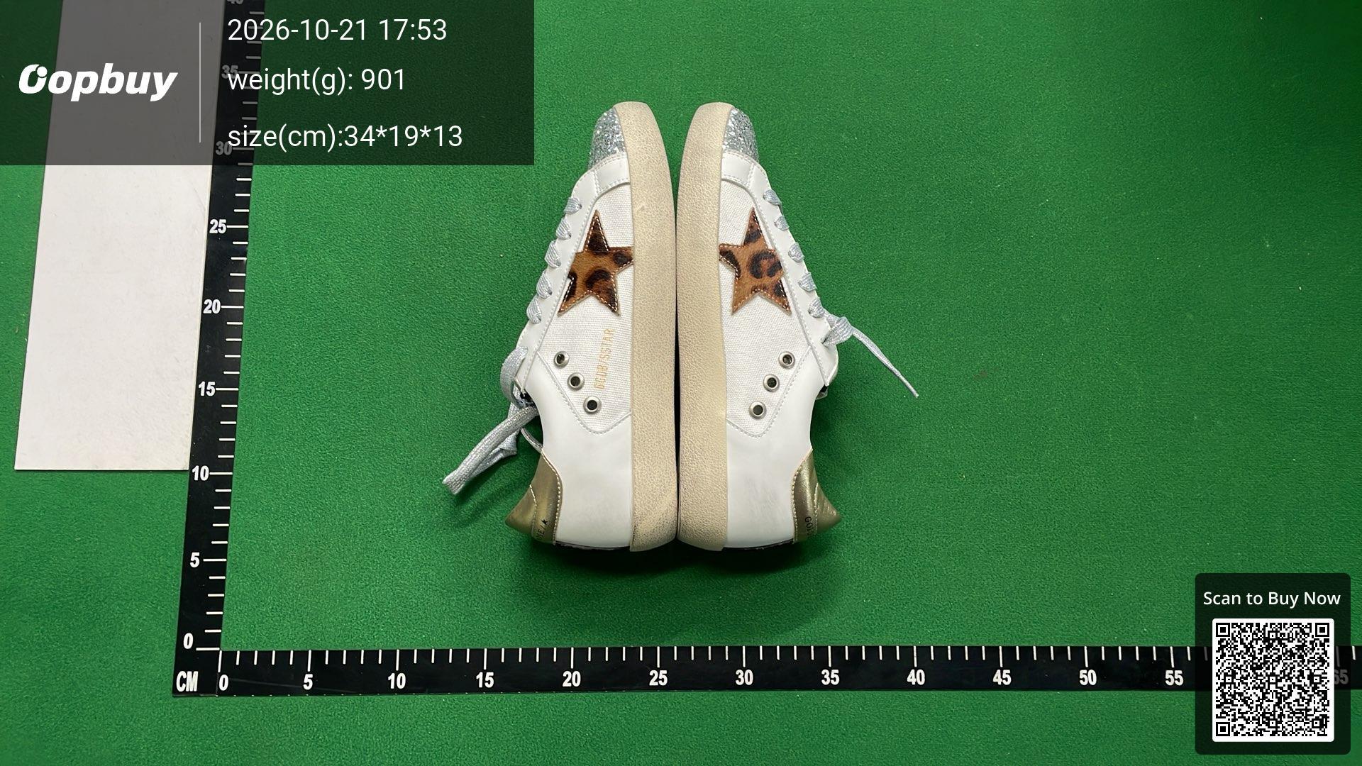 Foto QC 5 de Golden Goose Super-Star Leather Sneakers Distressed White Black