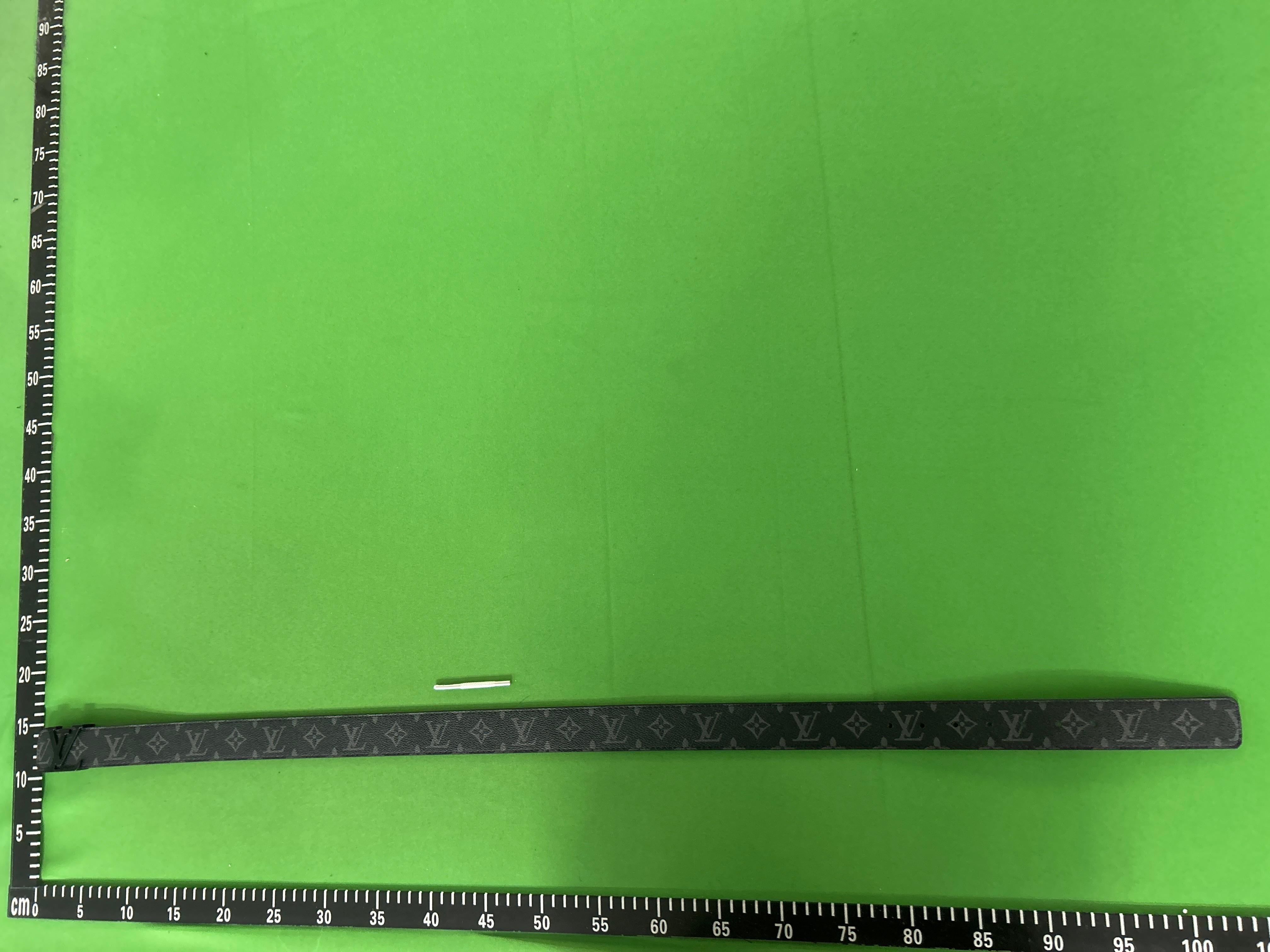 Foto QC 1 de Amiri Logo Buckle Contrast Stitch Belt Black Leather