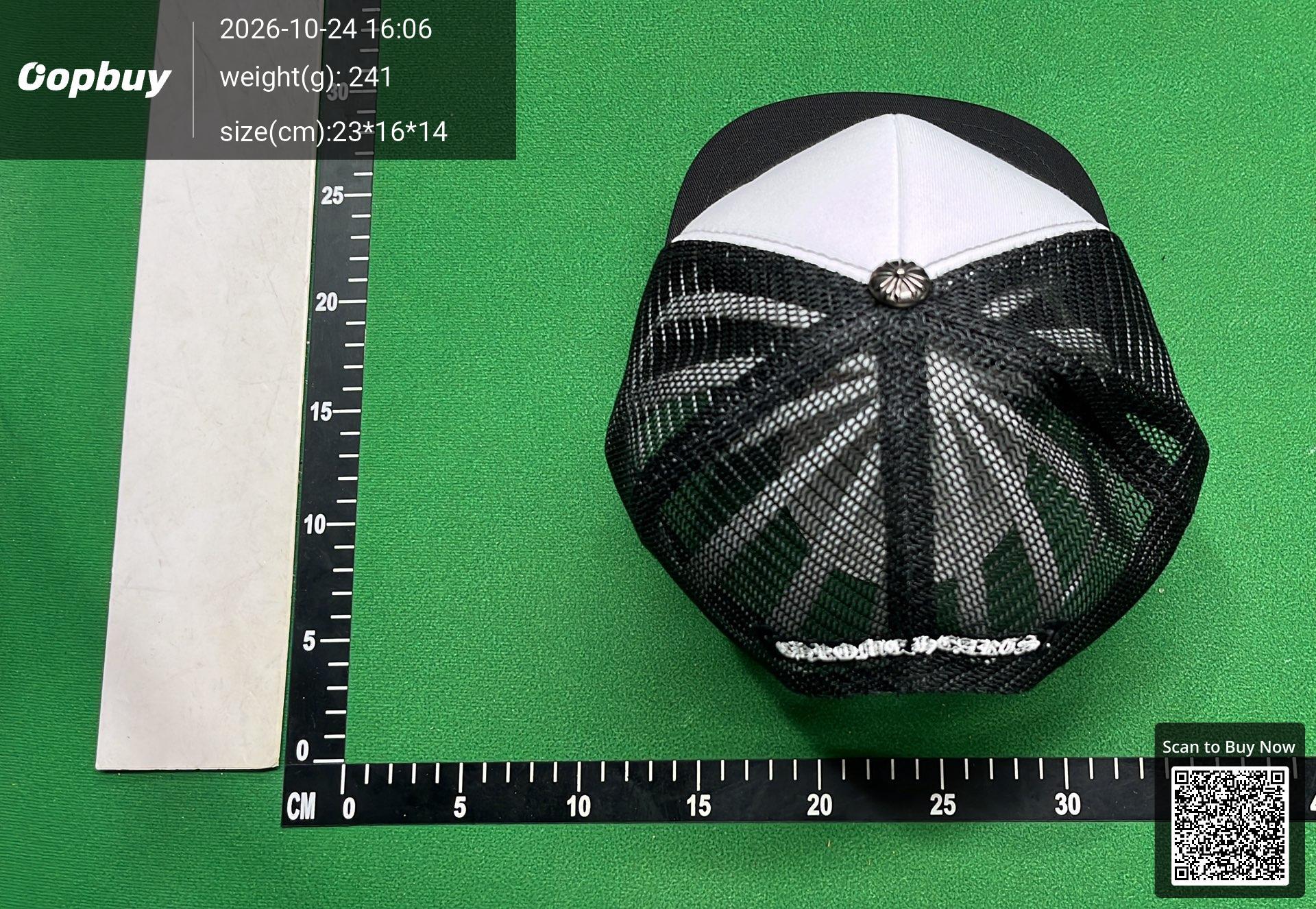 Foto QC 8 de Chrome Hearts Fuck Hollywood Trucker Hat Black/White