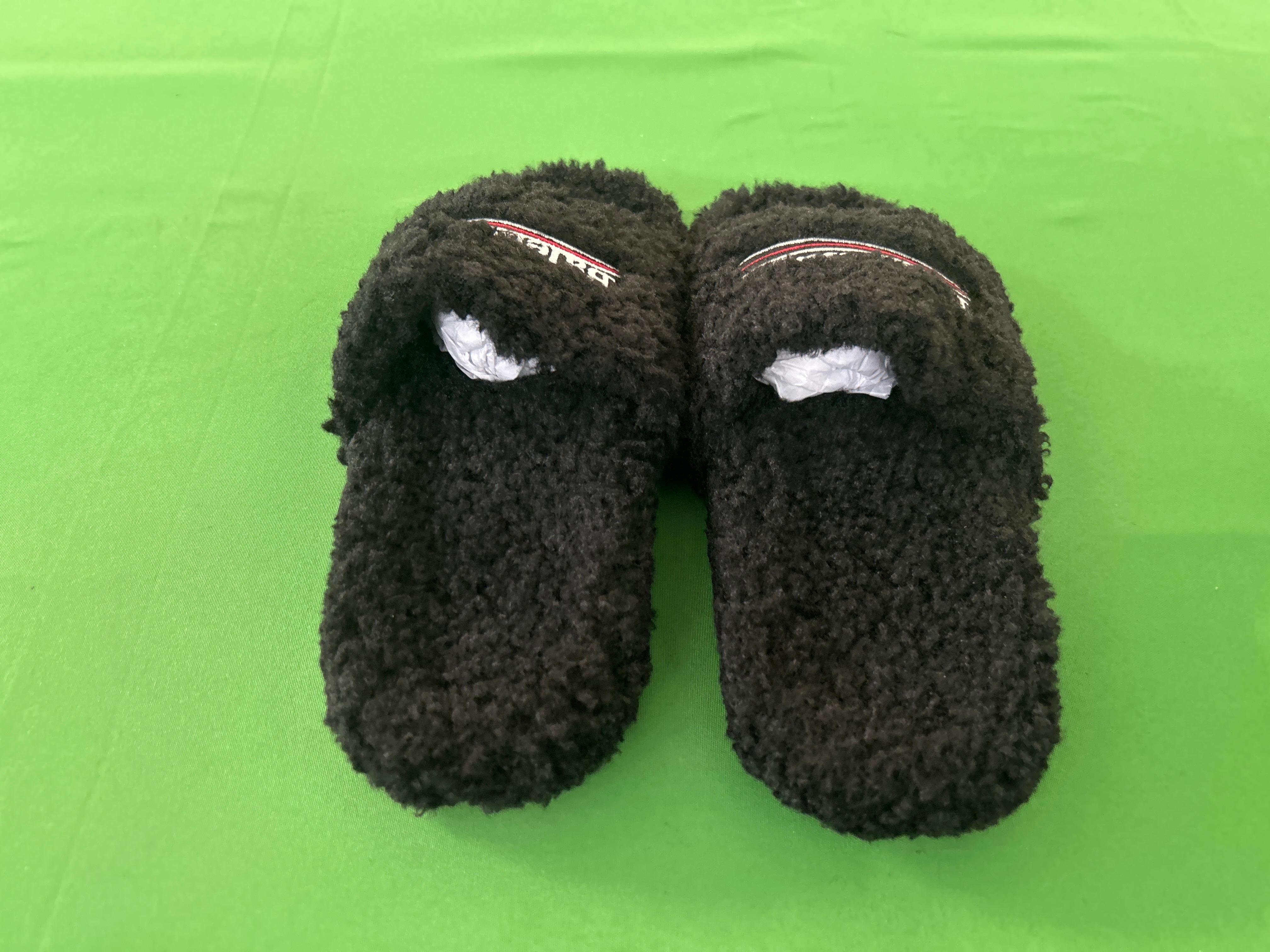 Foto QC 3 de Balenciaga Furry Slide Faux Fur Political Campaign Black