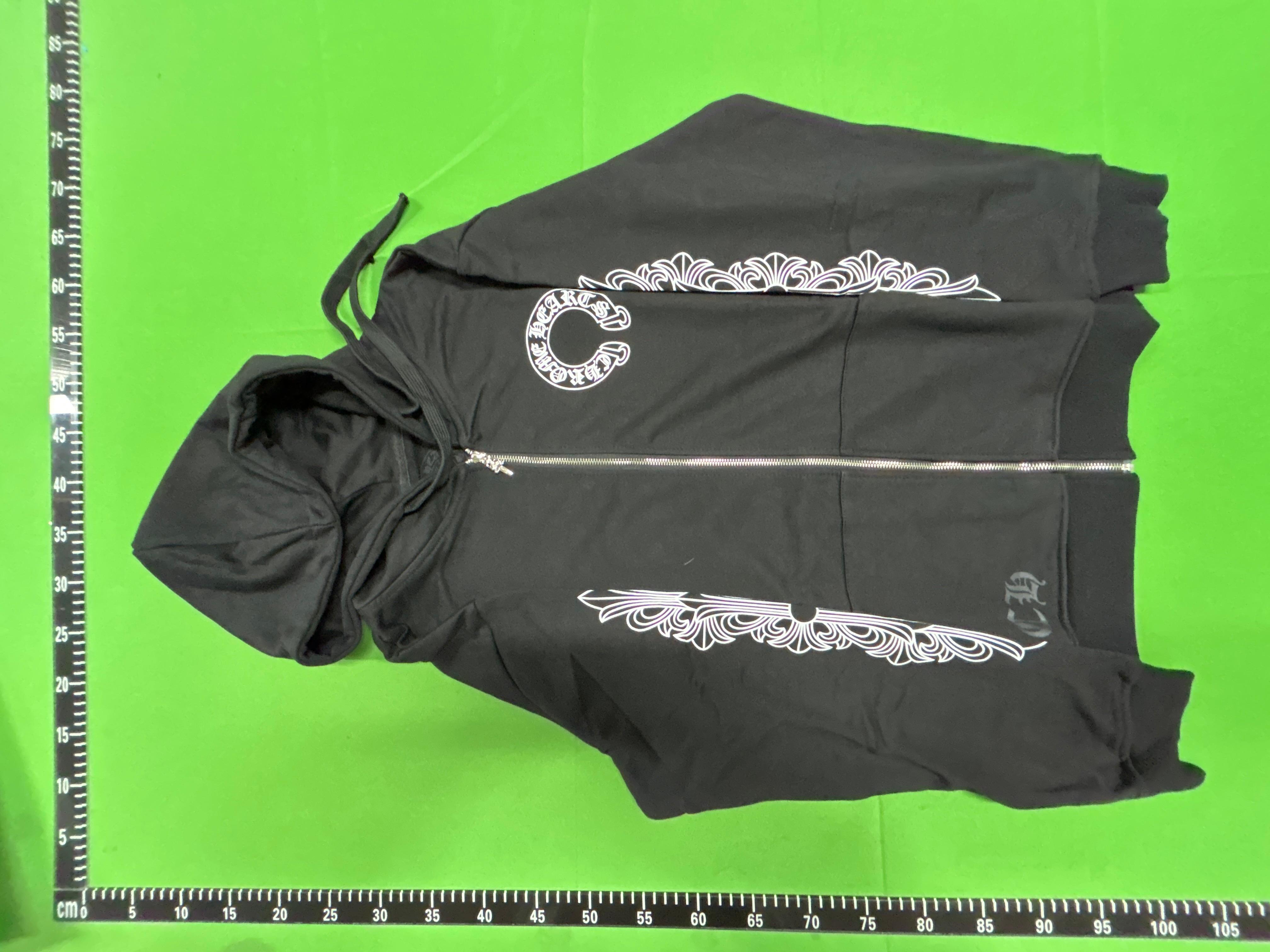 Foto QC 3 de Chrome Hearts Heart Hoodie Zip Sweater Horseshoe All-over Cross Orange