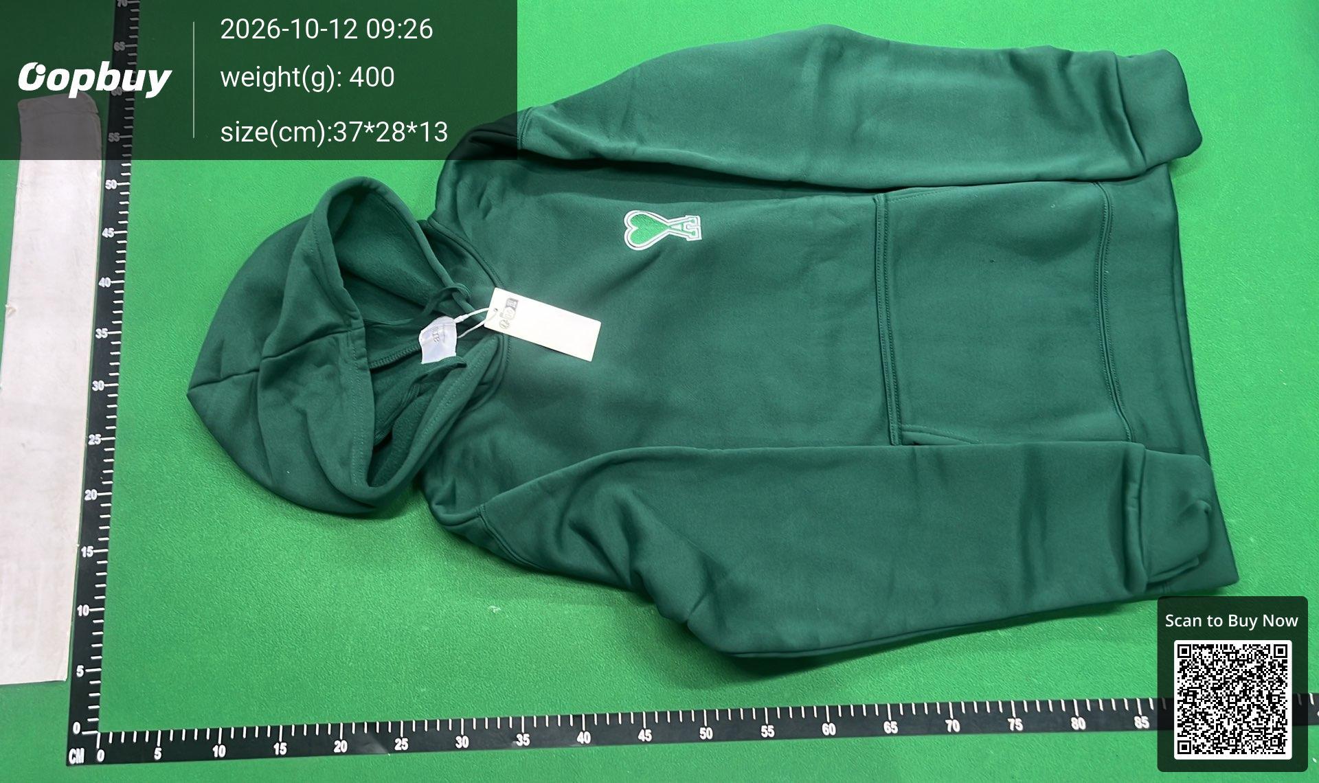 Foto QC 2 de Ami Paris Heart Logo Hoodie White