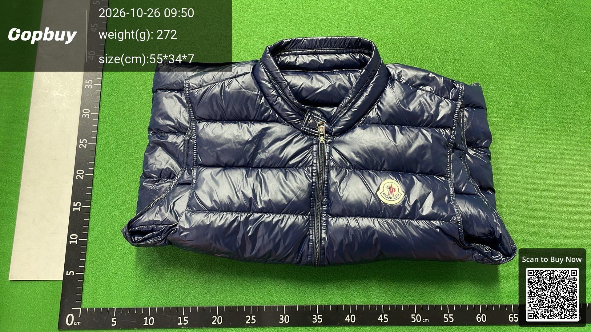 Foto QC 3 de Moncler Gui Vest Down Light Blue