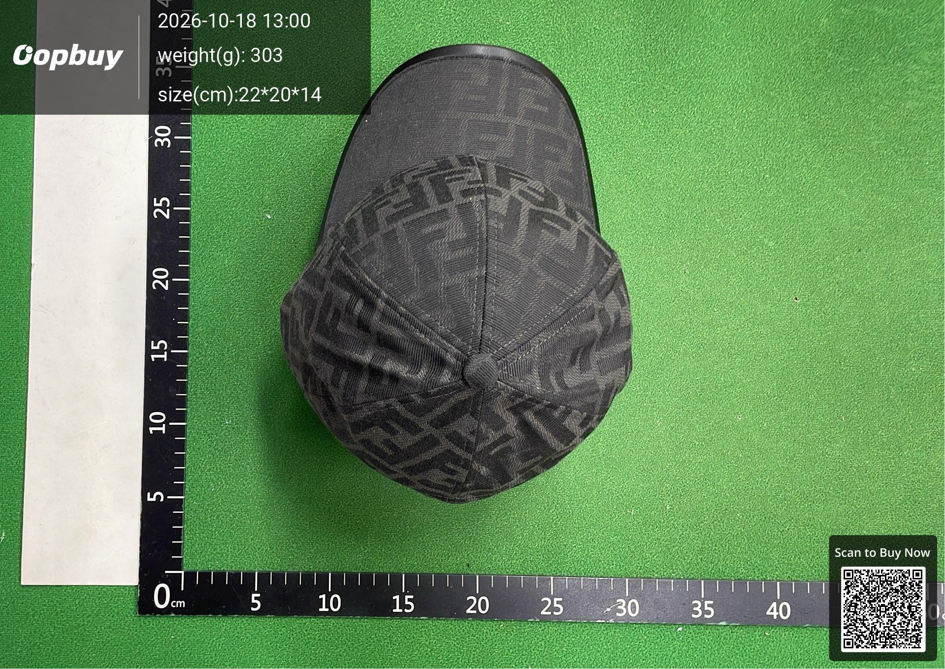 Foto QC 6 de Fendi FF Jacquard Cap Black