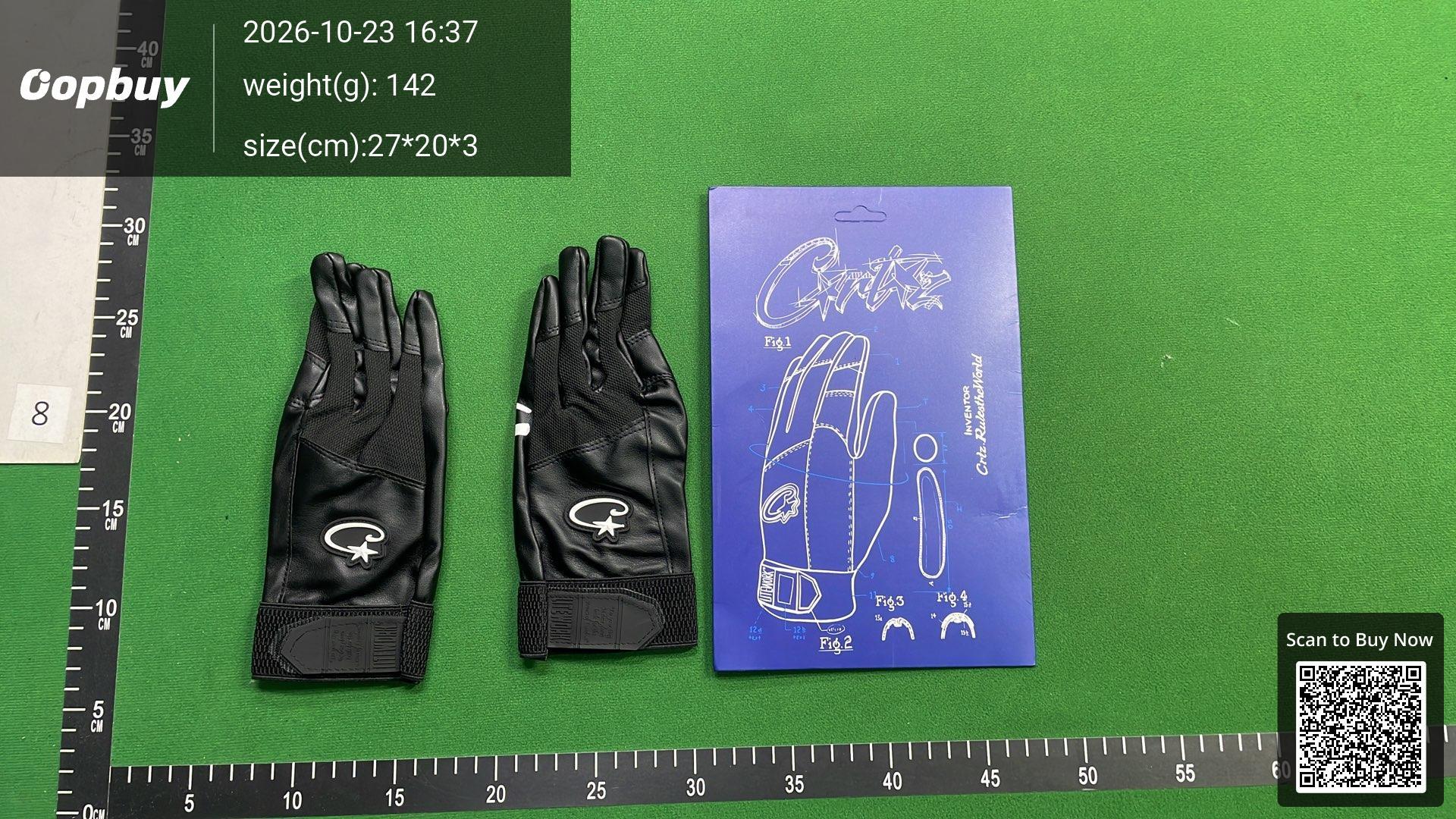 Foto QC 3 de Corteiz Leather Gloves Black