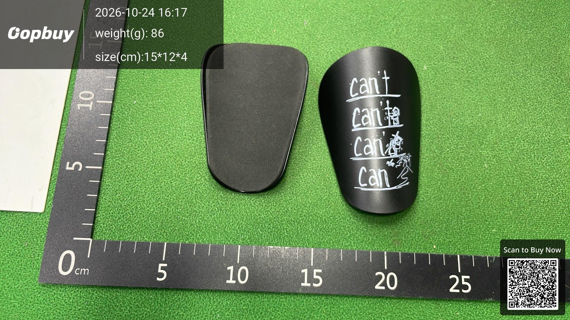 Foto QC 3 de Unbranded Mudryk Style Can't Can't Can' Can Mini Shin Pads Blue