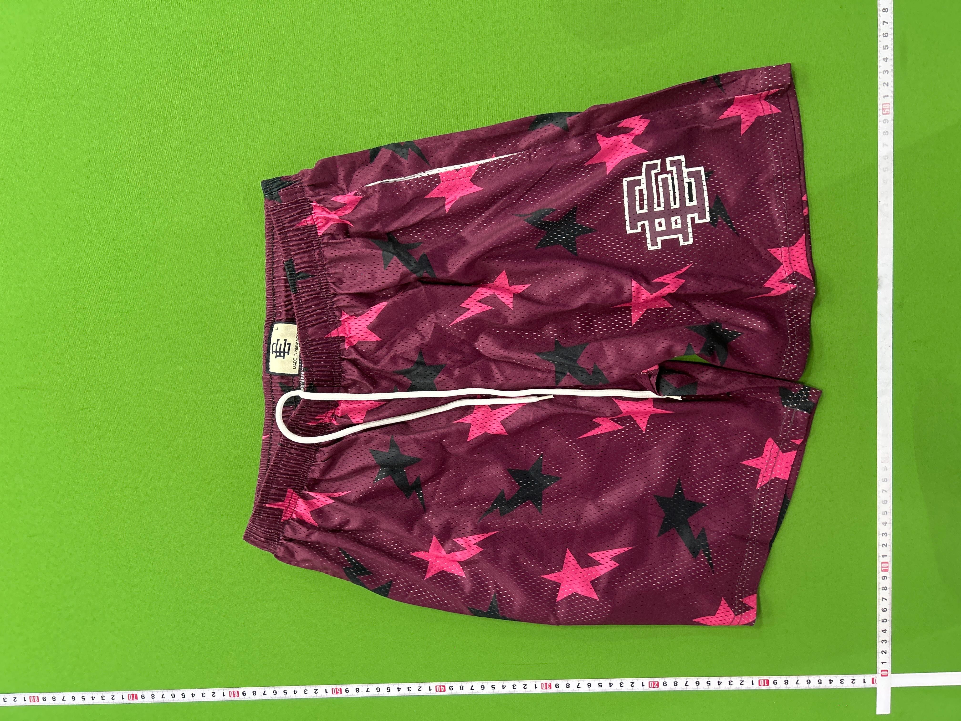 Foto QC 3 de Eric Emanuel Basic Short Basketball Shorts Mesh Kisses Sky Blue Red