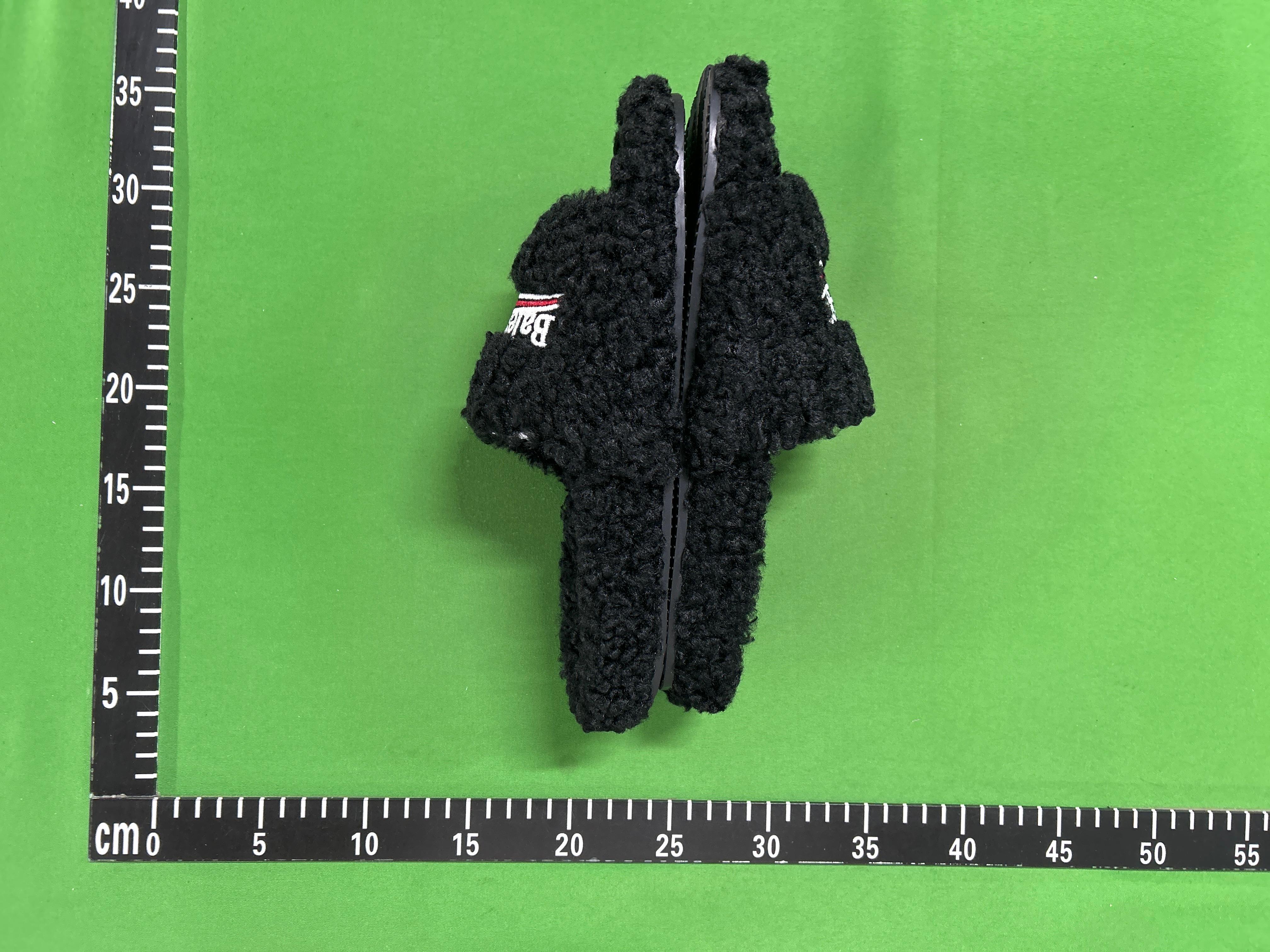 Foto QC 4 de Balenciaga Furry Slide Faux Shearling Political Campaign Chataigne