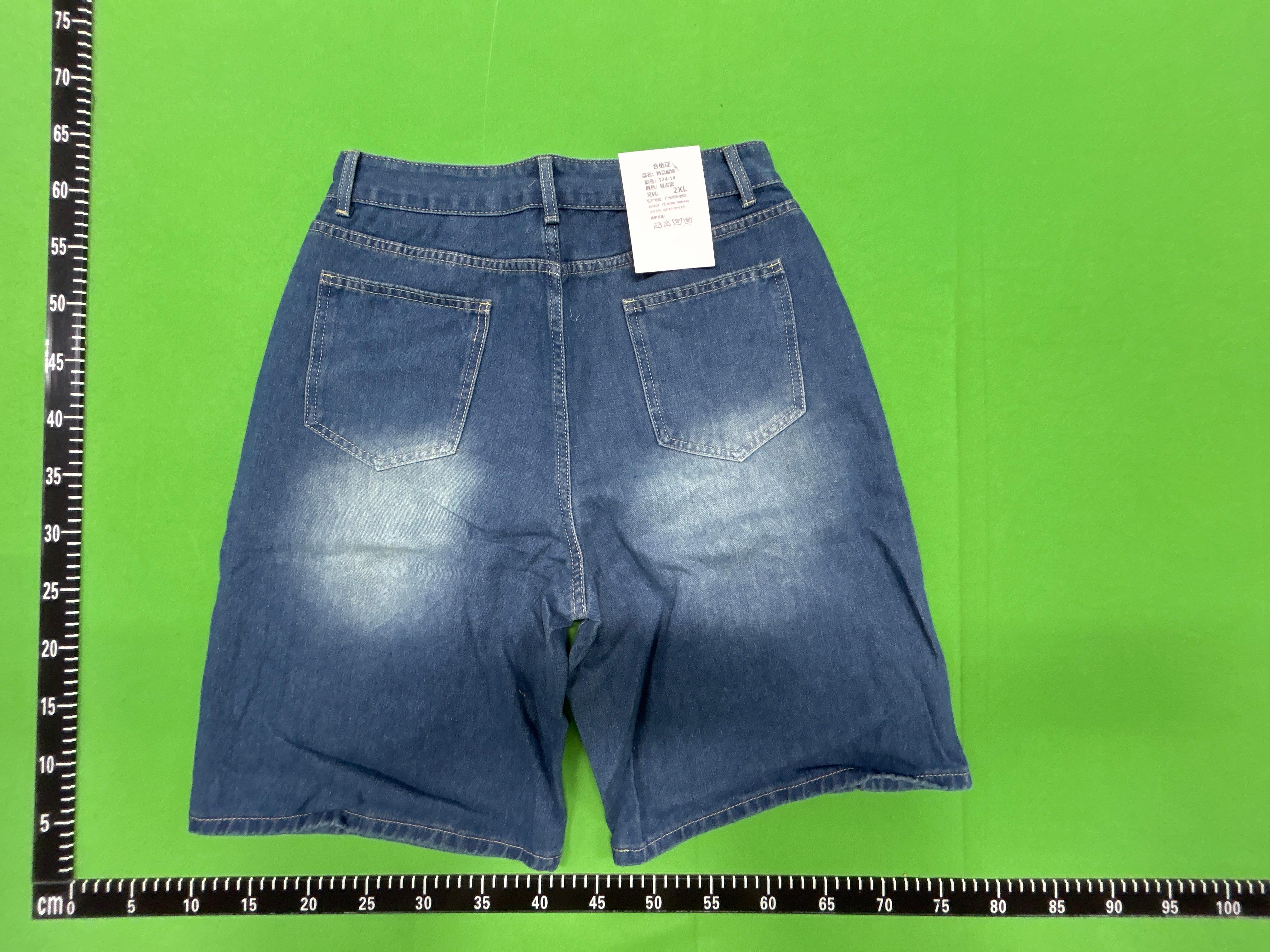 Foto QC 4 de Unbranded Denim Shorts Loose Straight Black