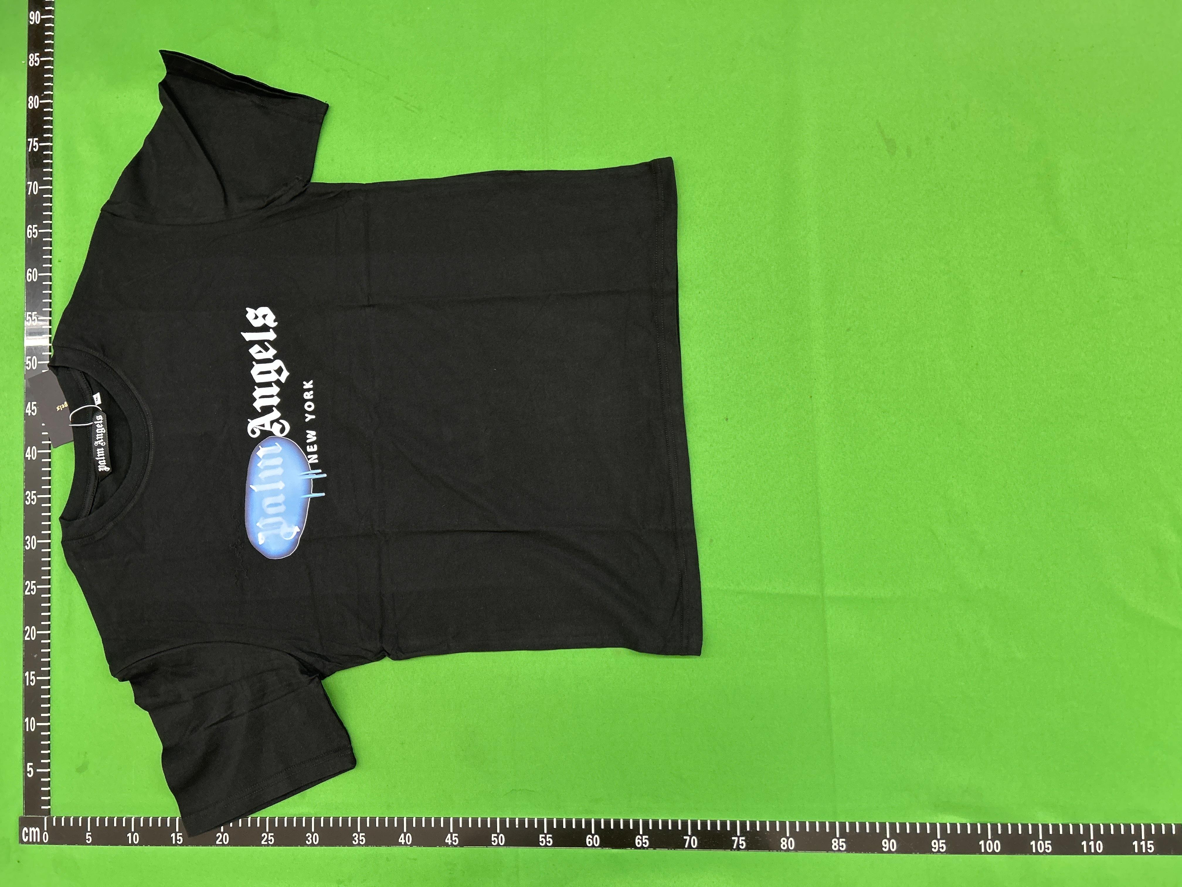 Foto QC 3 de Palm Angels T-shirt Sprayed Logo Black