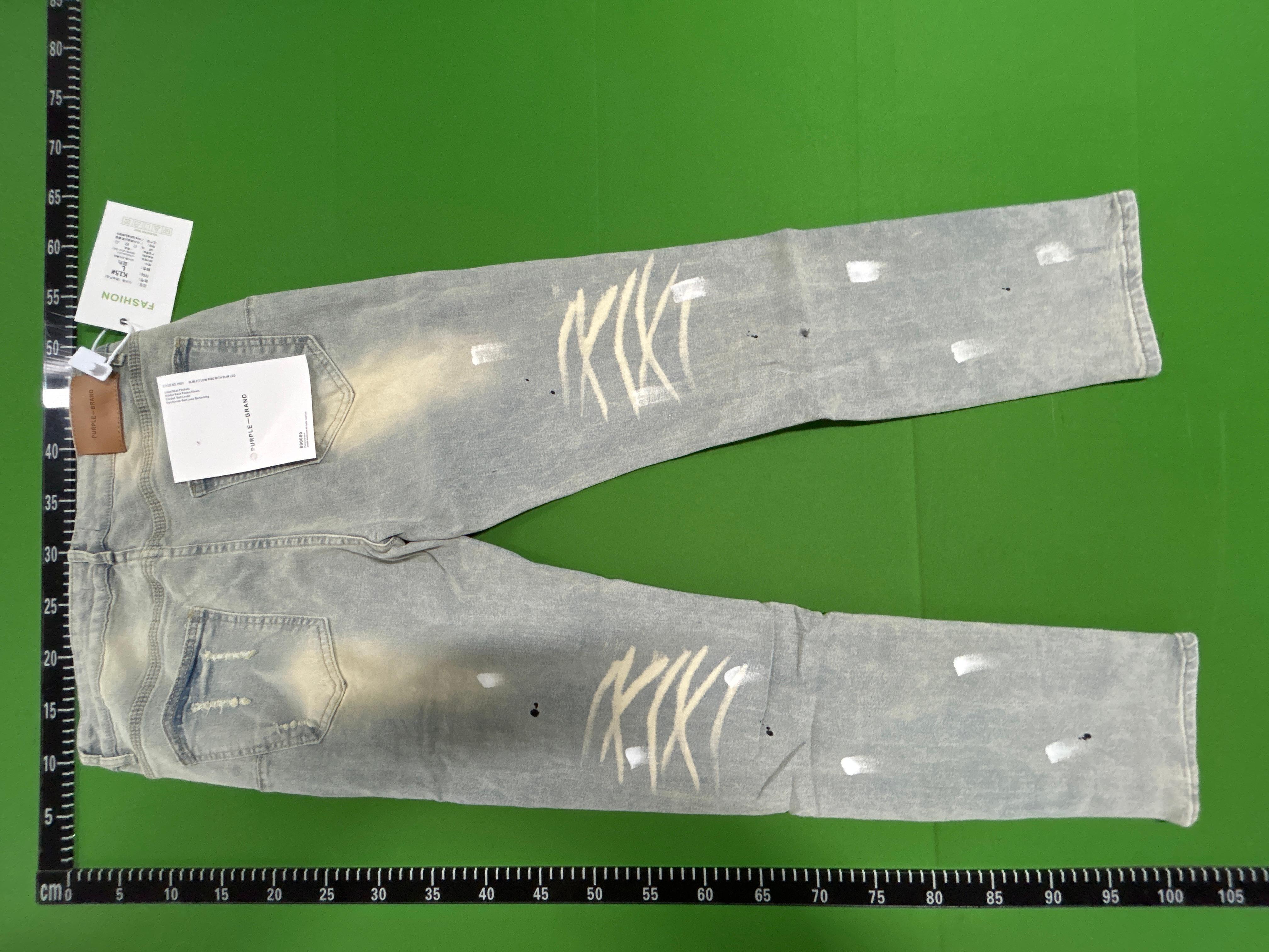 Foto QC 4 de Amiri Jeans Ripped Distressed Patchwork Embroidered Light Blue