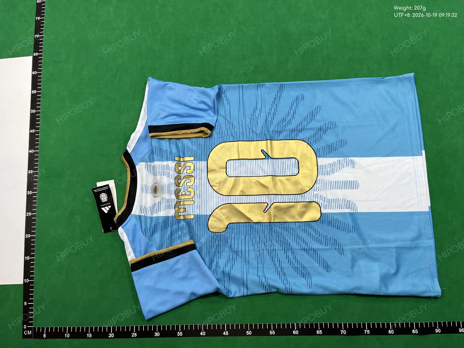 Foto QC 7 de Argentina x adidas 2006 Home Messi #19 Jersey Light Blue/White