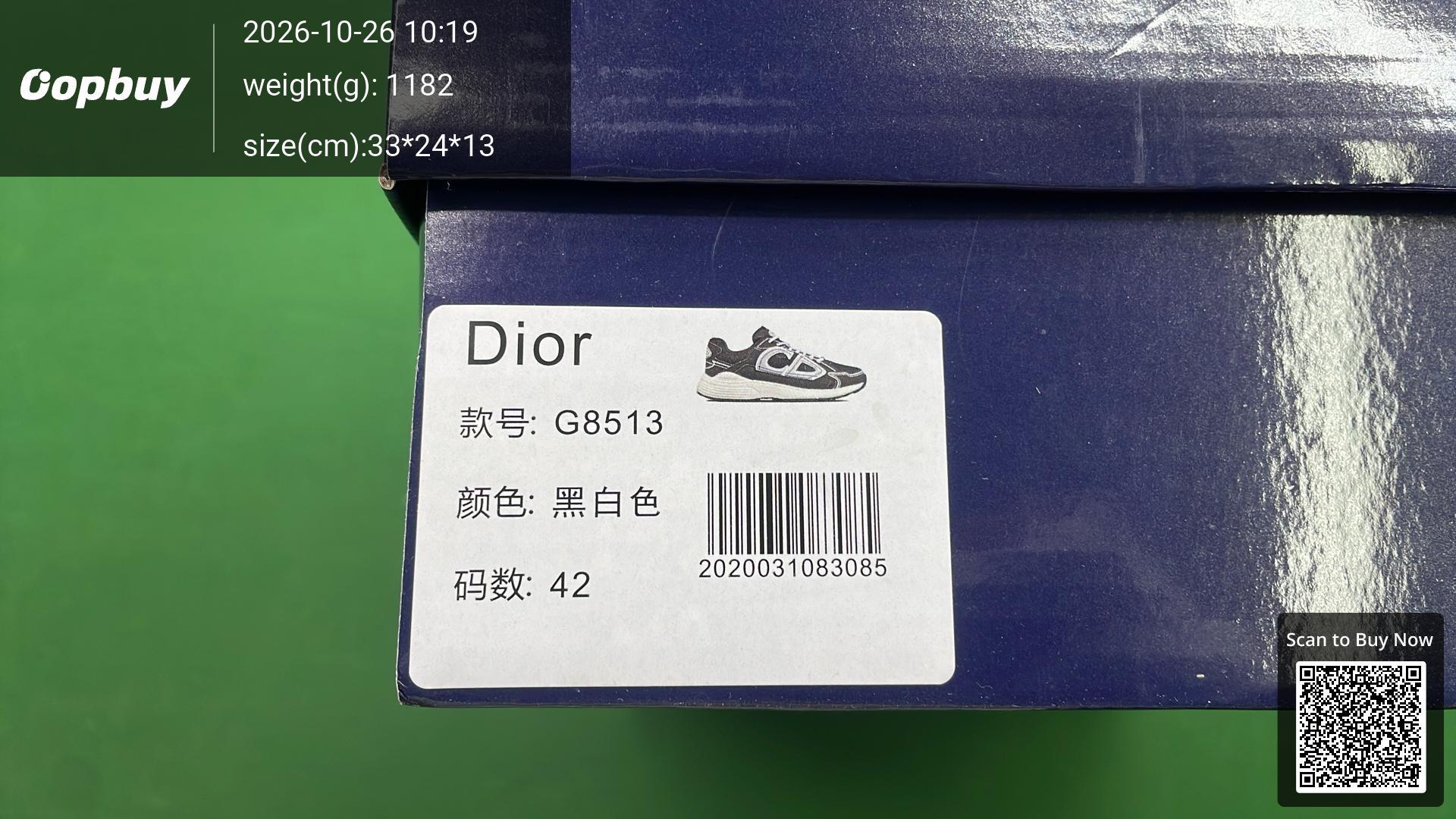 Foto QC 2 de Dior B30 Low Black White G8513
