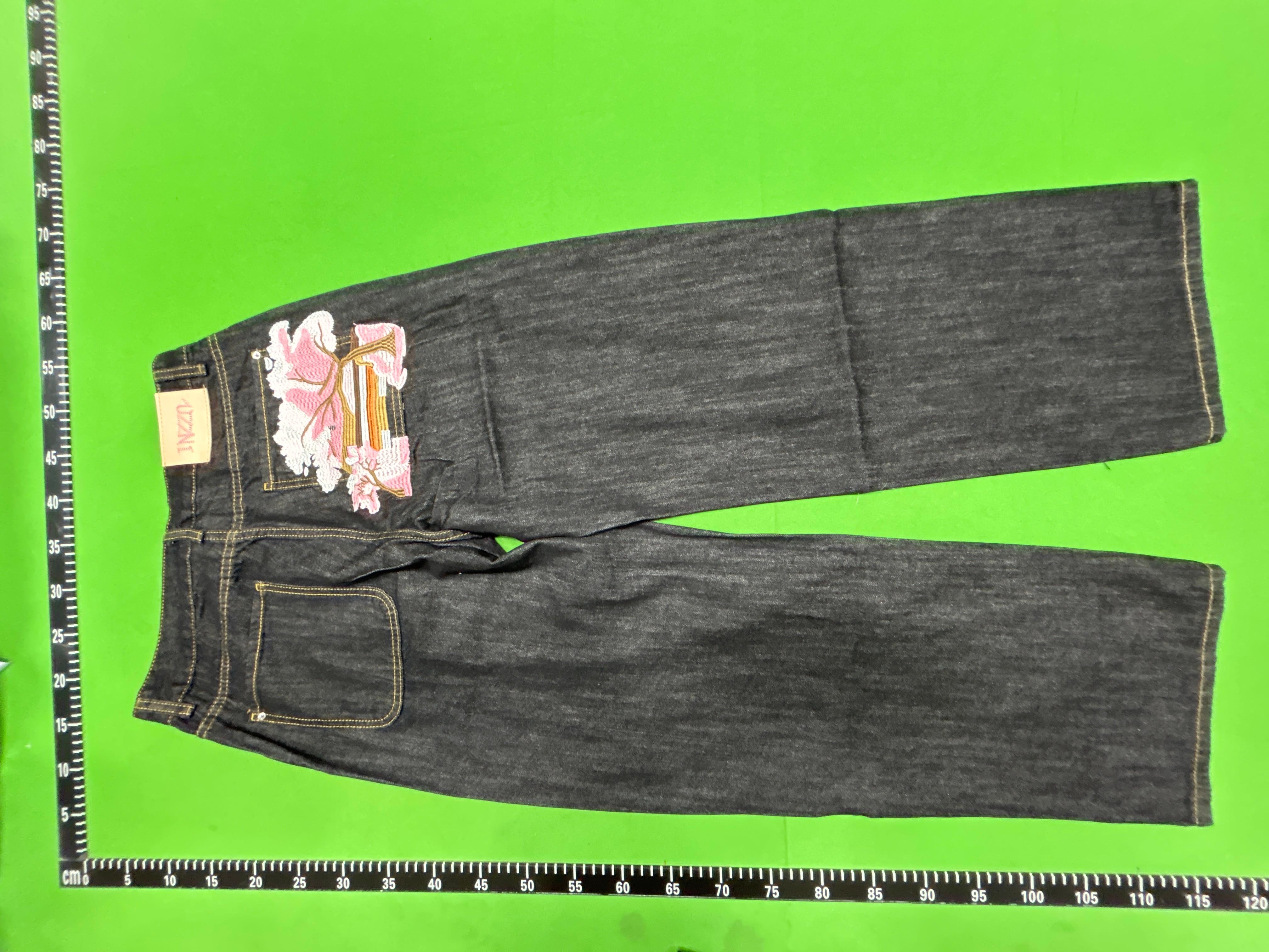 Foto QC 4 de Derschutze Jeans Straight Spider Embroidery Black