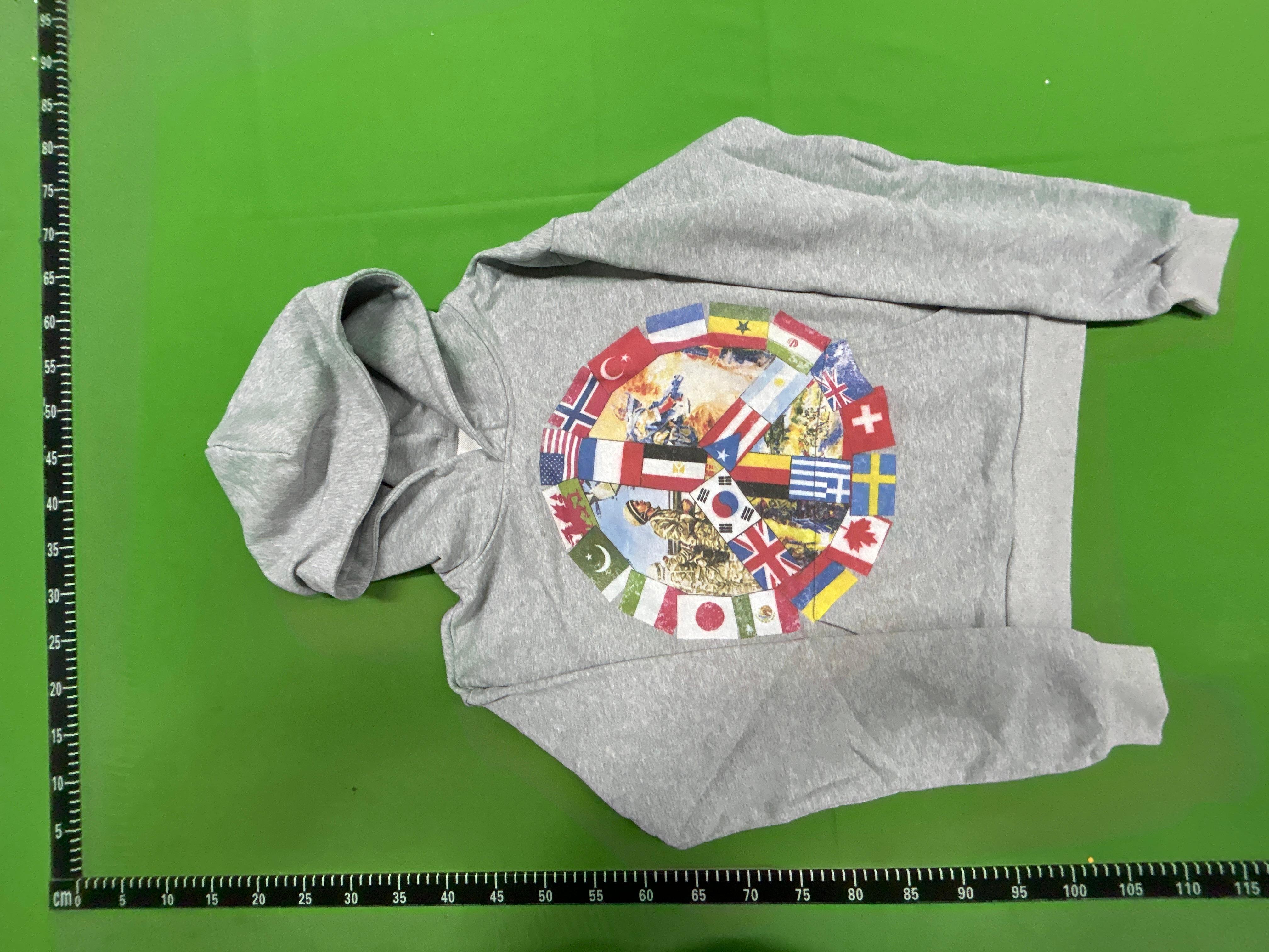 Foto QC 8 de PeaceinWar Hoodie Star Circle Skull Print Navy Blue