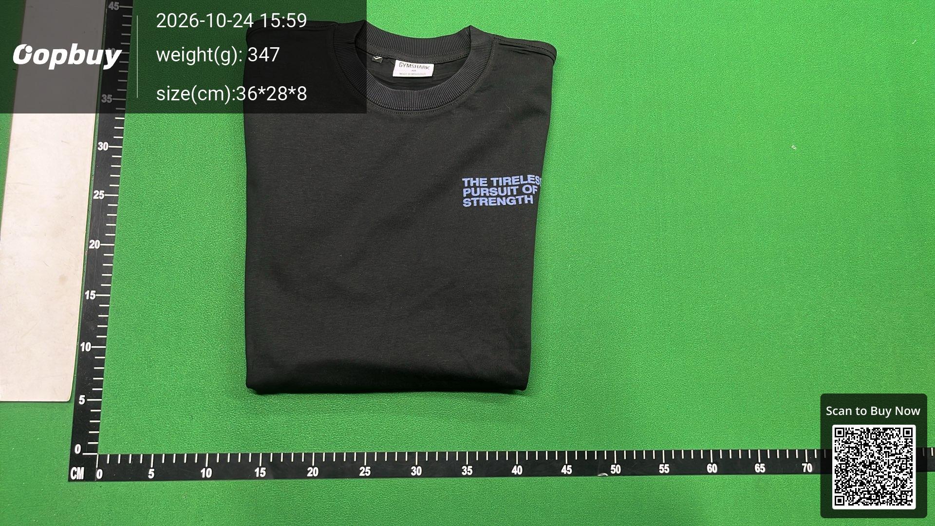 Foto QC 4 de Gymshark Front Logo Back Printed Oversized T-shirt White