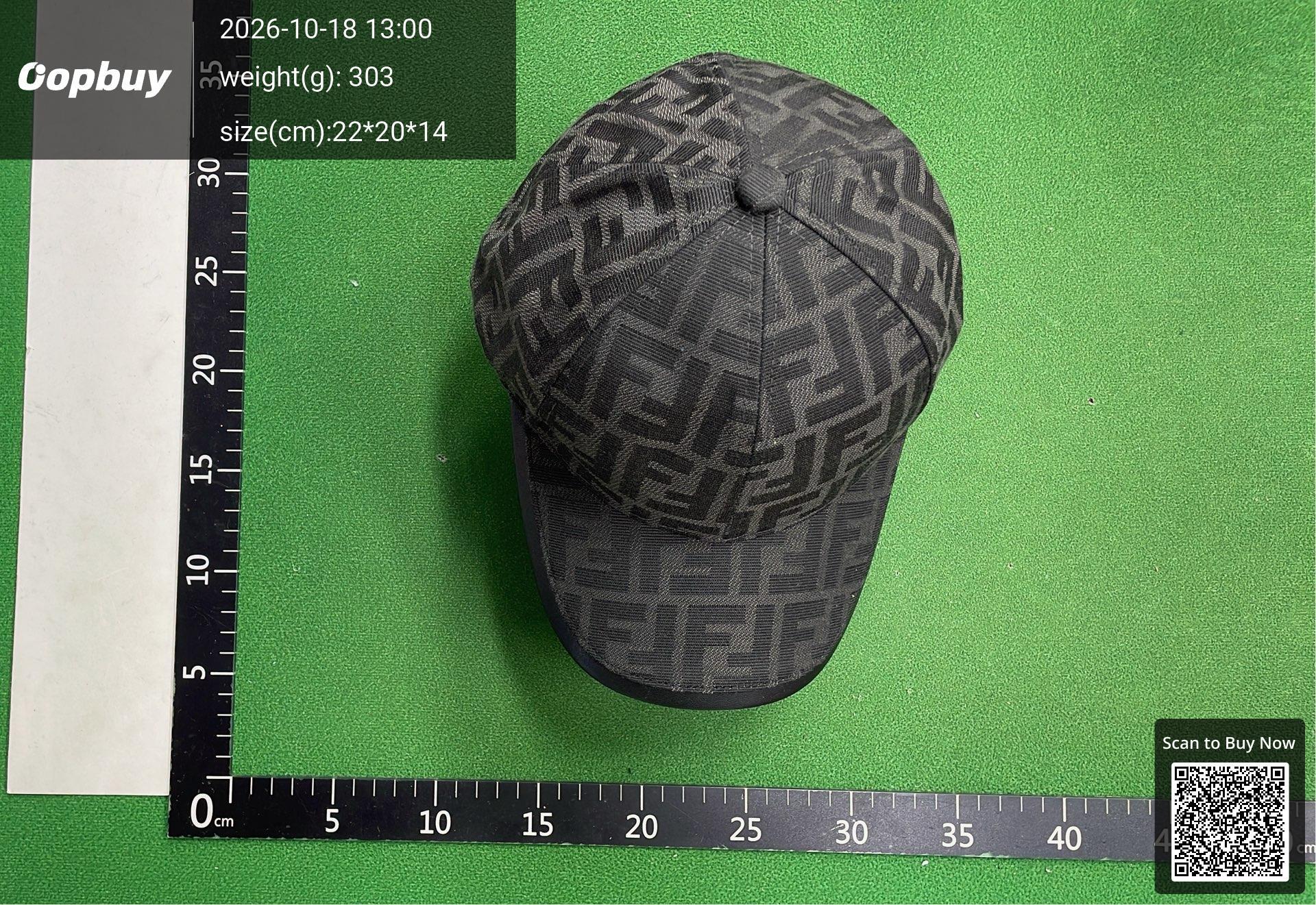 Foto QC 5 de Fendi FF Jacquard Cap Black