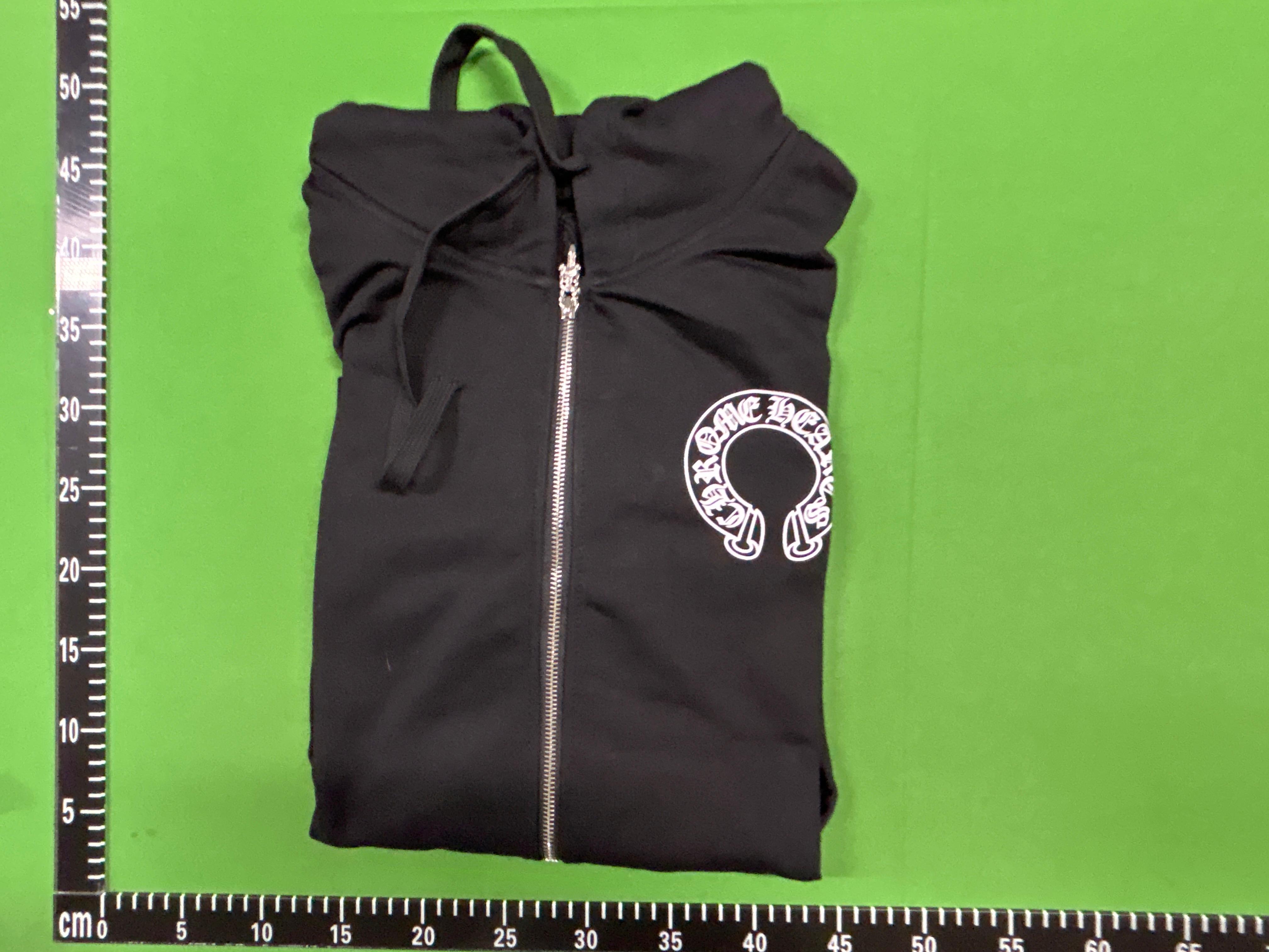 Foto QC 1 de Chrome Hearts Heart Hoodie Zip Sweater Horseshoe All-over Cross Orange