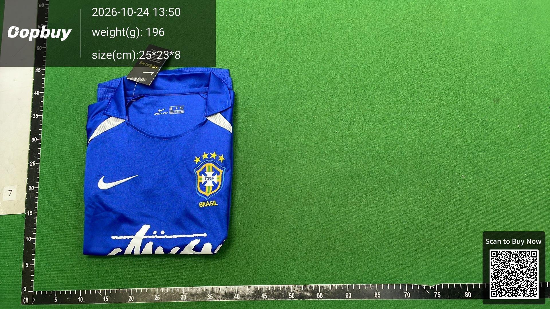 Foto QC 4 de Stussy x Nike x Brazil Home Palm Tree Print Jersey White