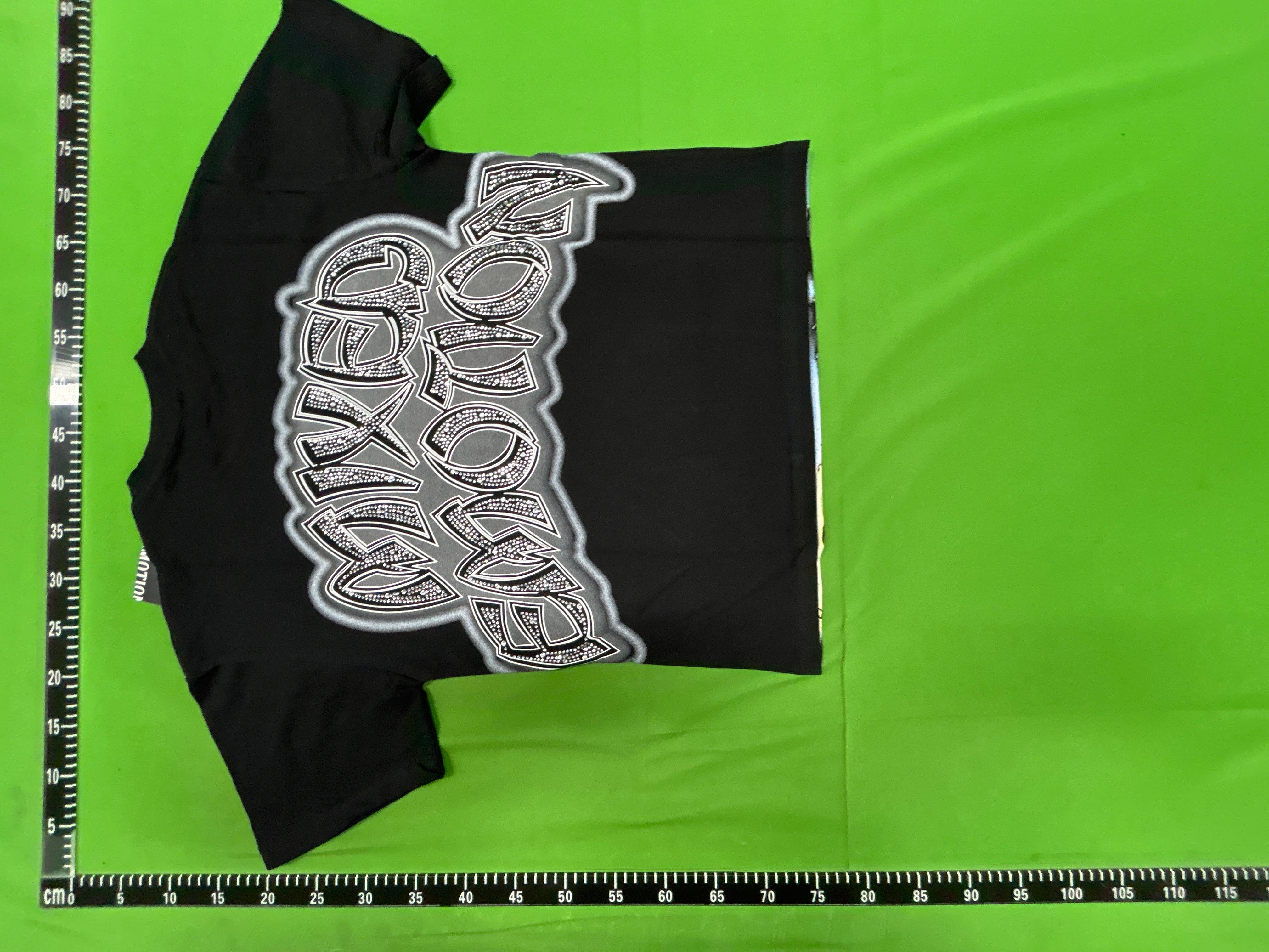 Foto QC 4 de EM Emotion Rhinestone Logo Angel T-shirt White