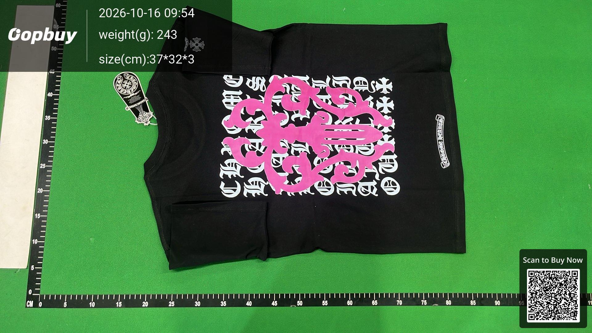 Foto QC 7 de Chrome Hearts T-shirt Horseshoe Logo Black