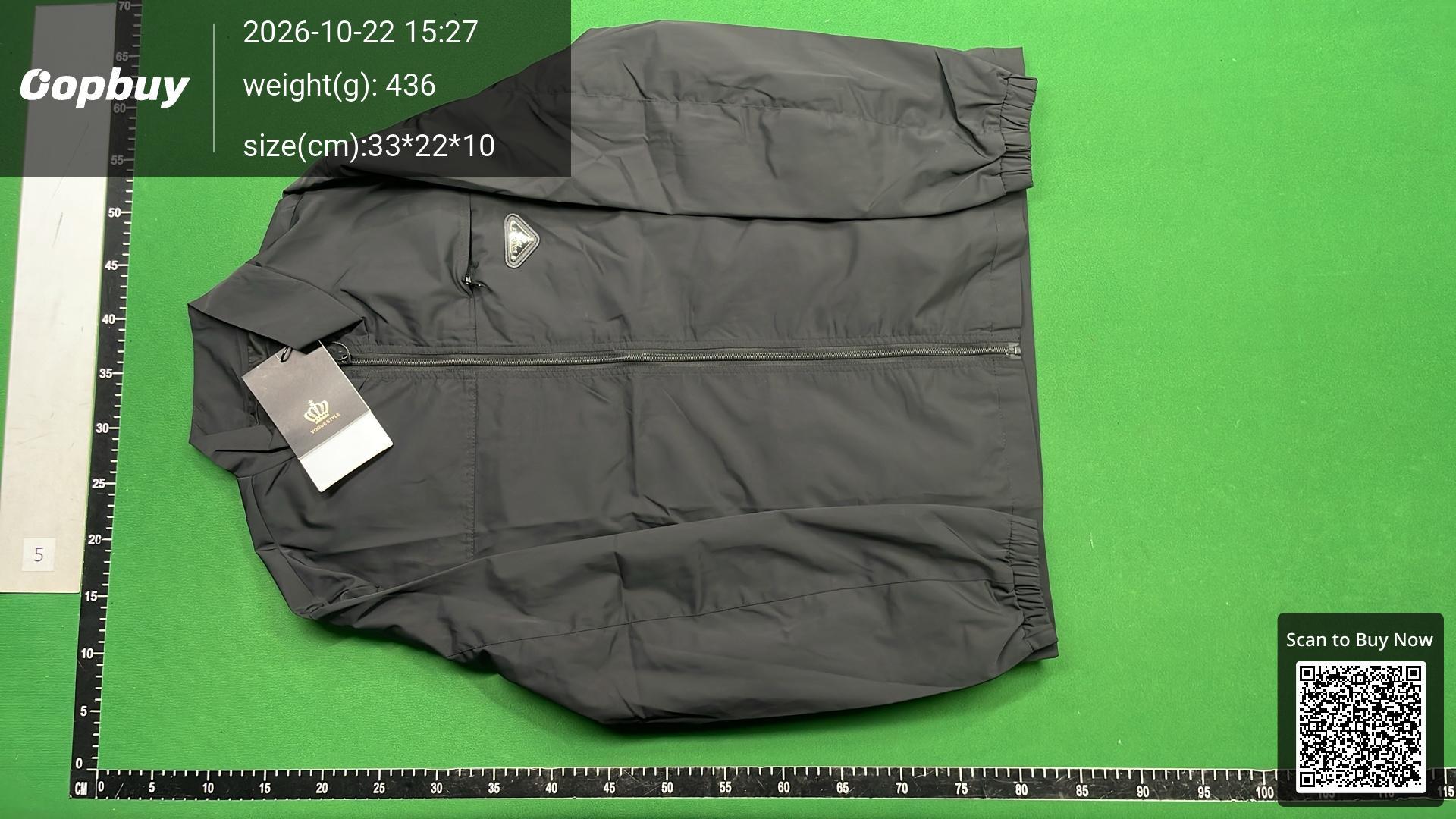 Foto QC 1 de Prada Stand Collar Jacket Black