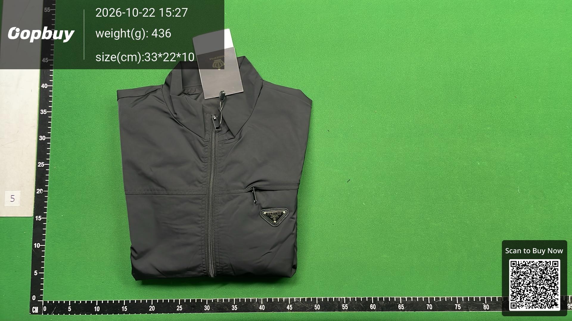 Foto QC 3 de Prada Stand Collar Jacket Black