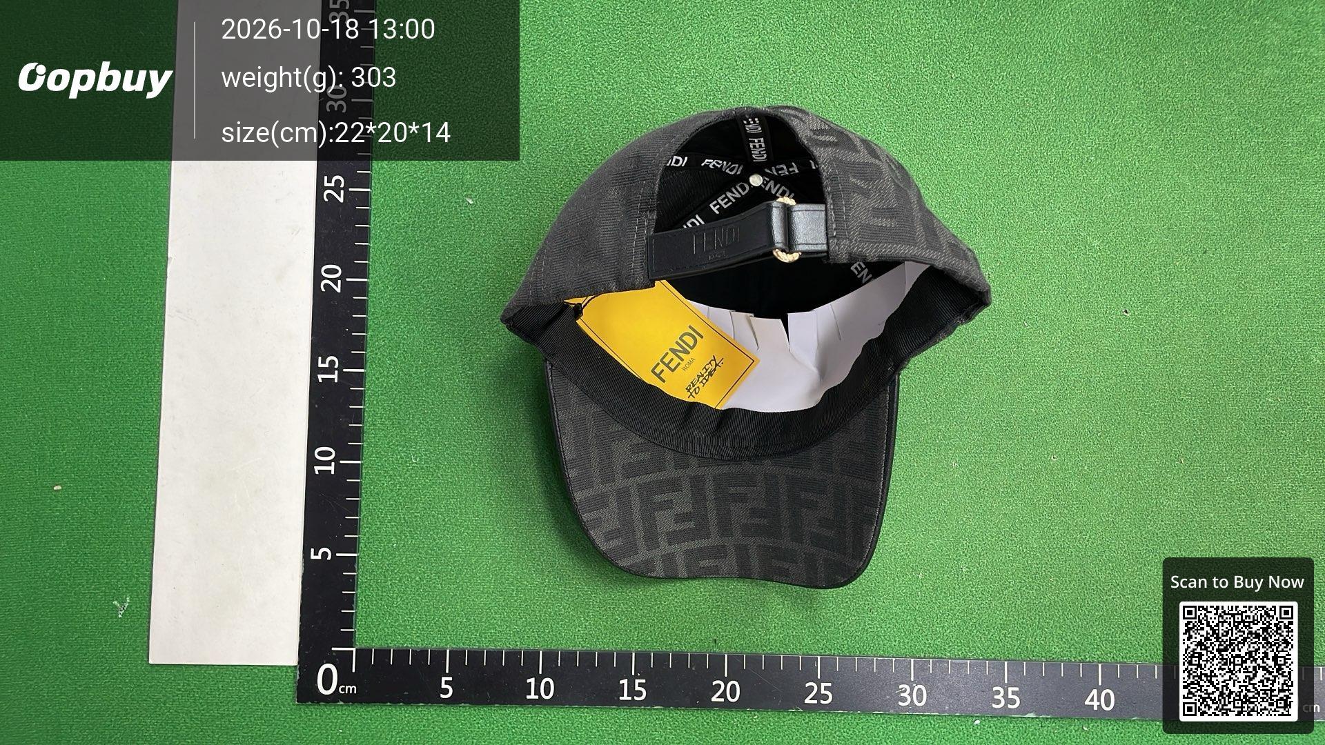 Foto QC 7 de Fendi FF Jacquard Cap Black